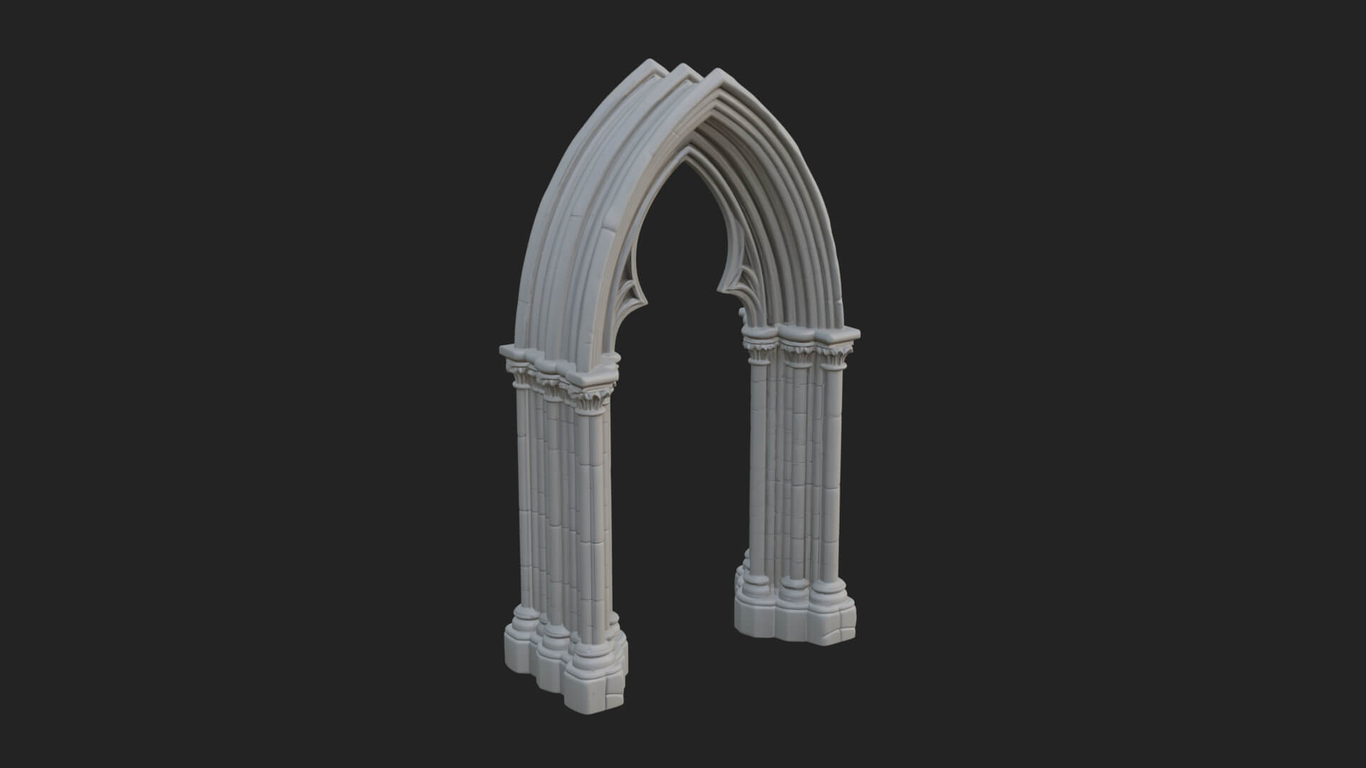 Gothic Arch Doorway Model Design 9 3D Print Model 3D Model