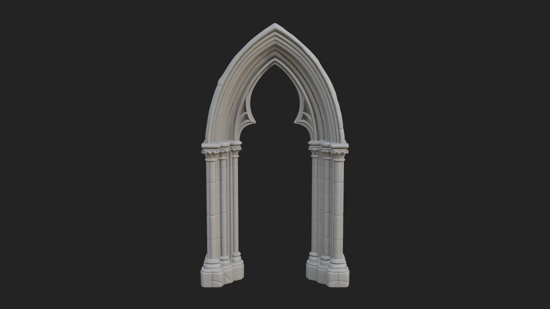 Gothic Arch Doorway Model Design 9 3D Print Model 3D Model