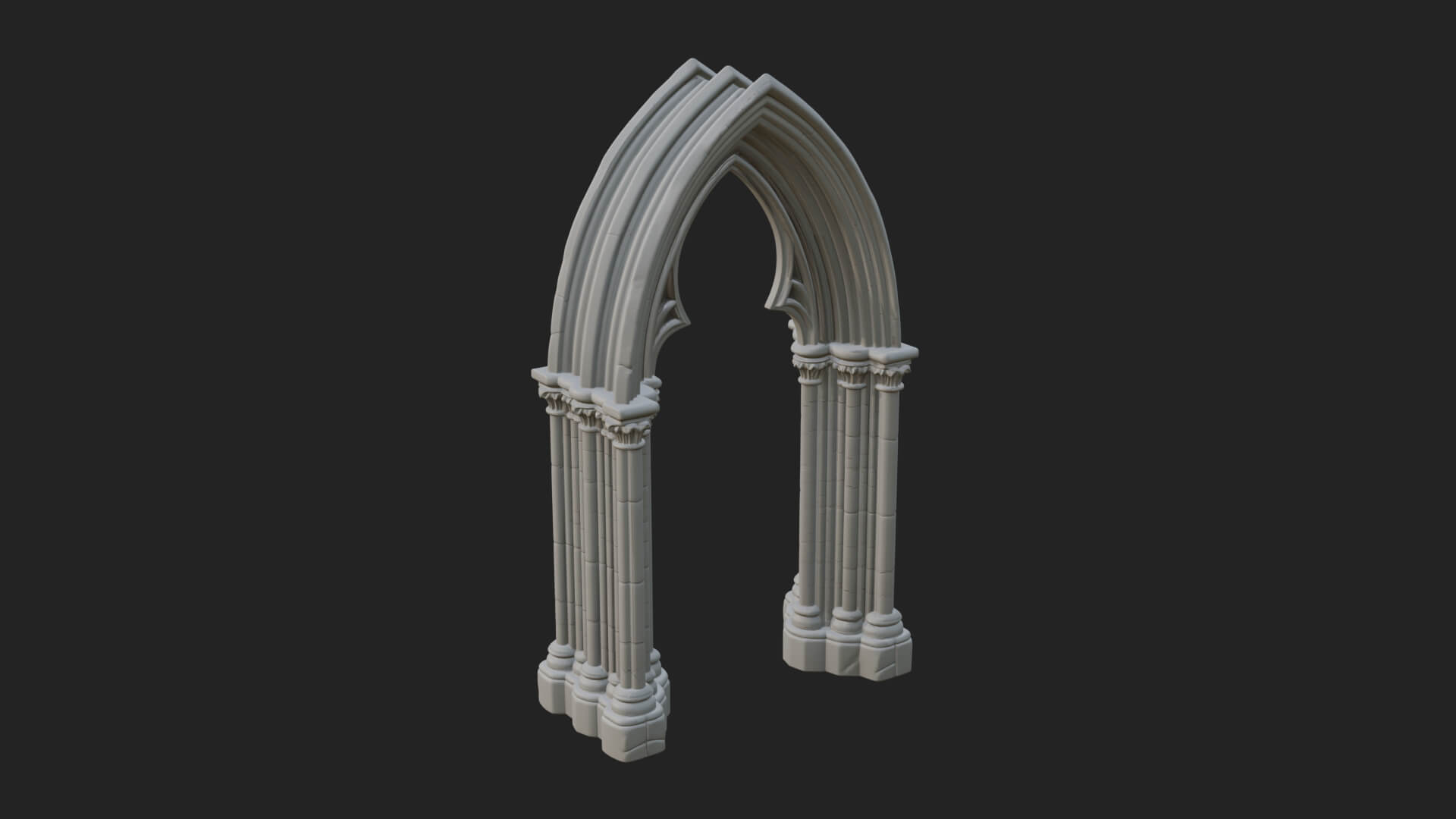 Gothic Arch Doorway Model Design 9 3D Print Model 3D Model