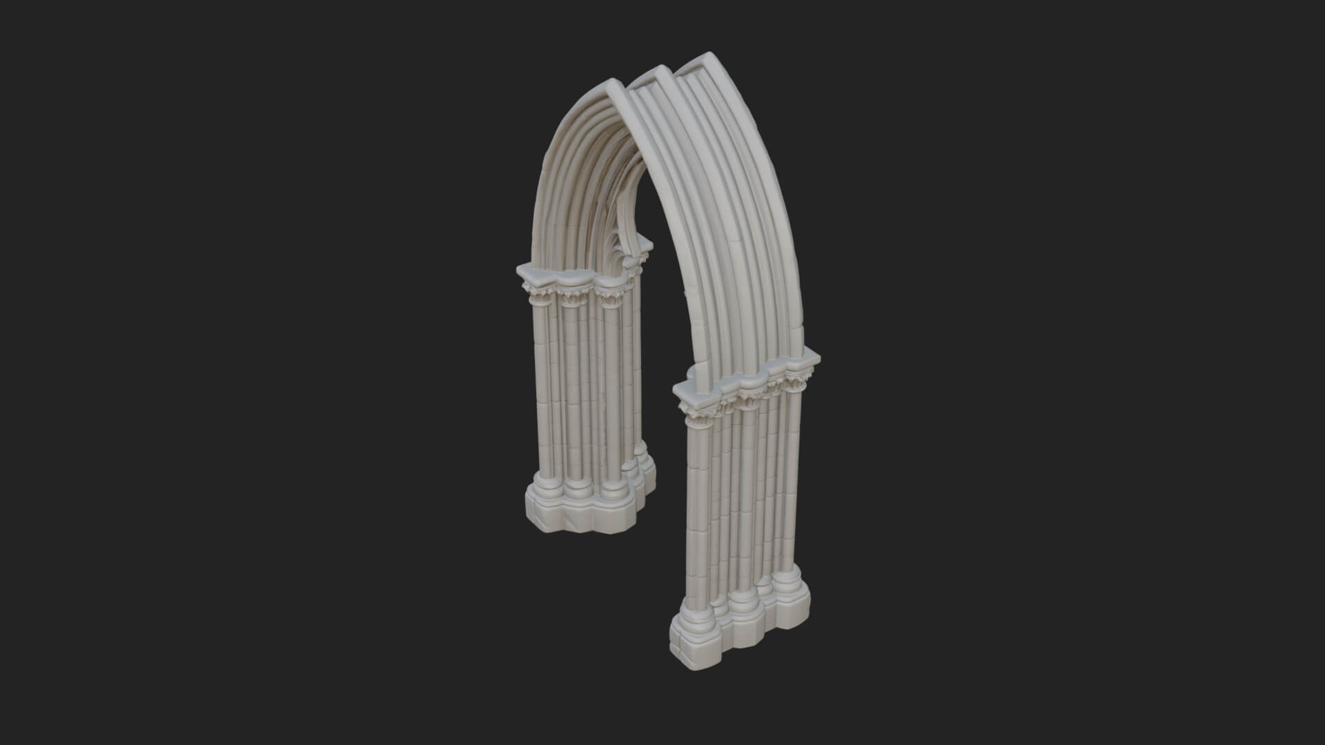 Gothic Arch Doorway Model Design 9 3D Print Model 3D Model
