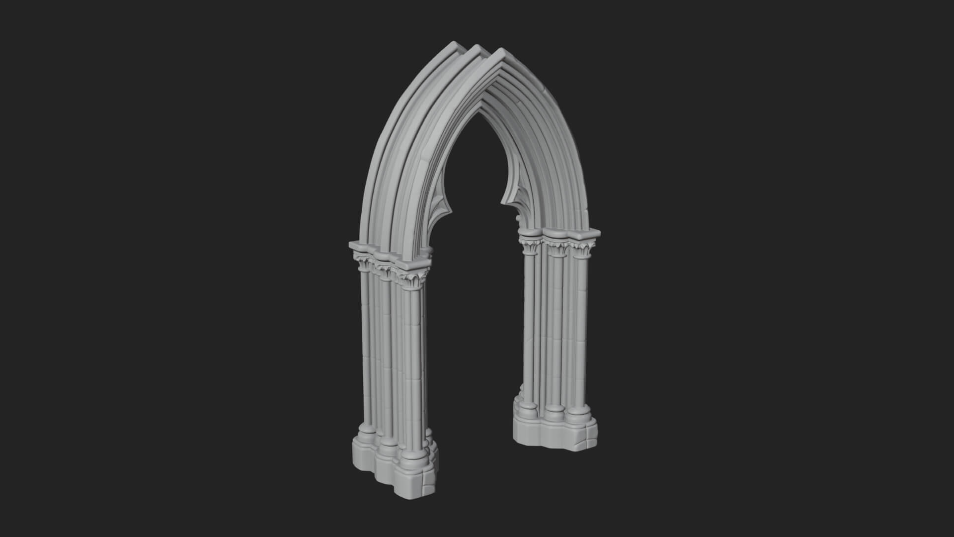 Gothic Arch Doorway Model Design 9 3D Print Model 3D Model