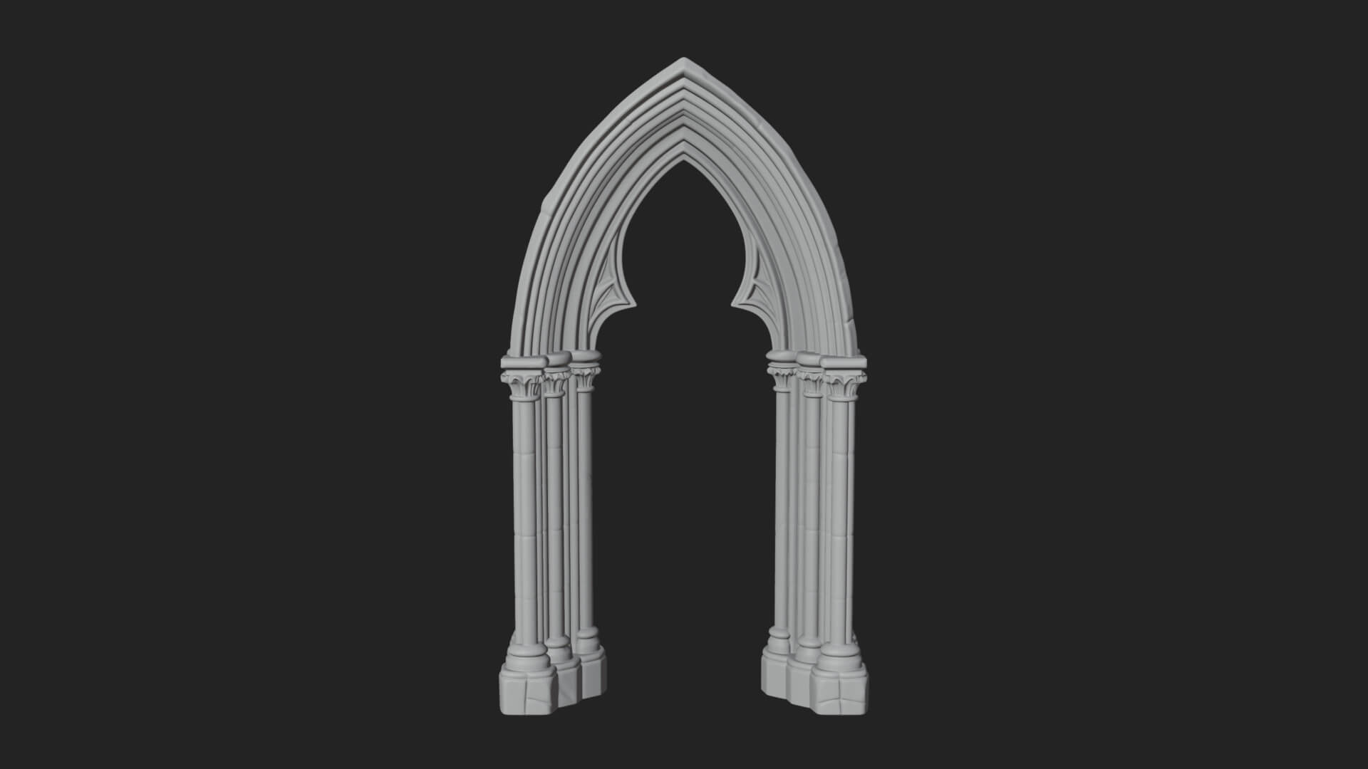 Gothic Arch Doorway Model Design 9 3D Print Model 3D Model