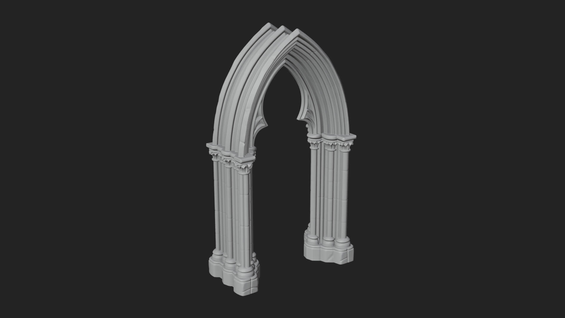 Gothic Arch Doorway Model Design 9 3D Print Model 3D Model