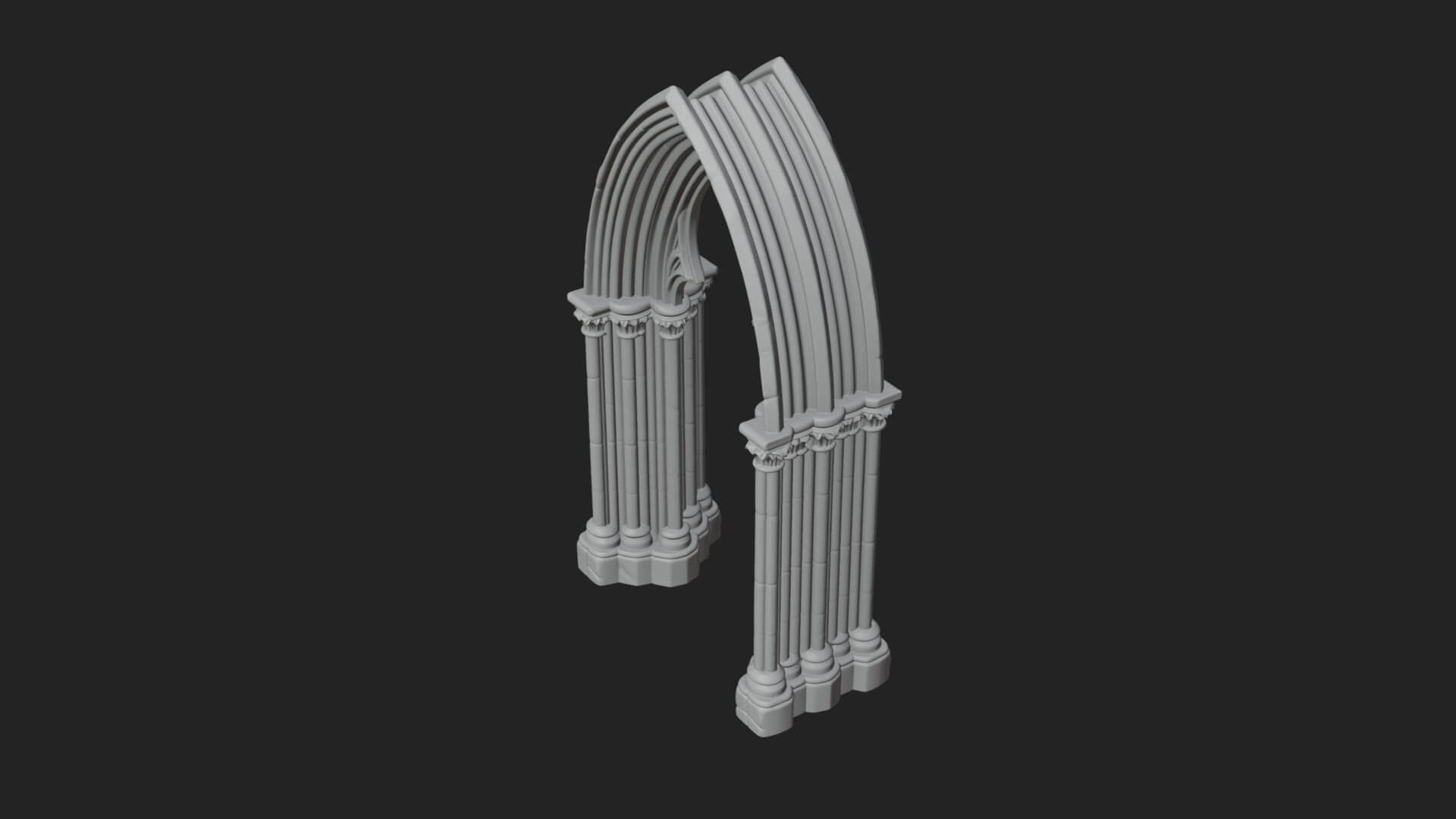 Gothic Arch Doorway Model Design 9 3D Print Model 3D Model