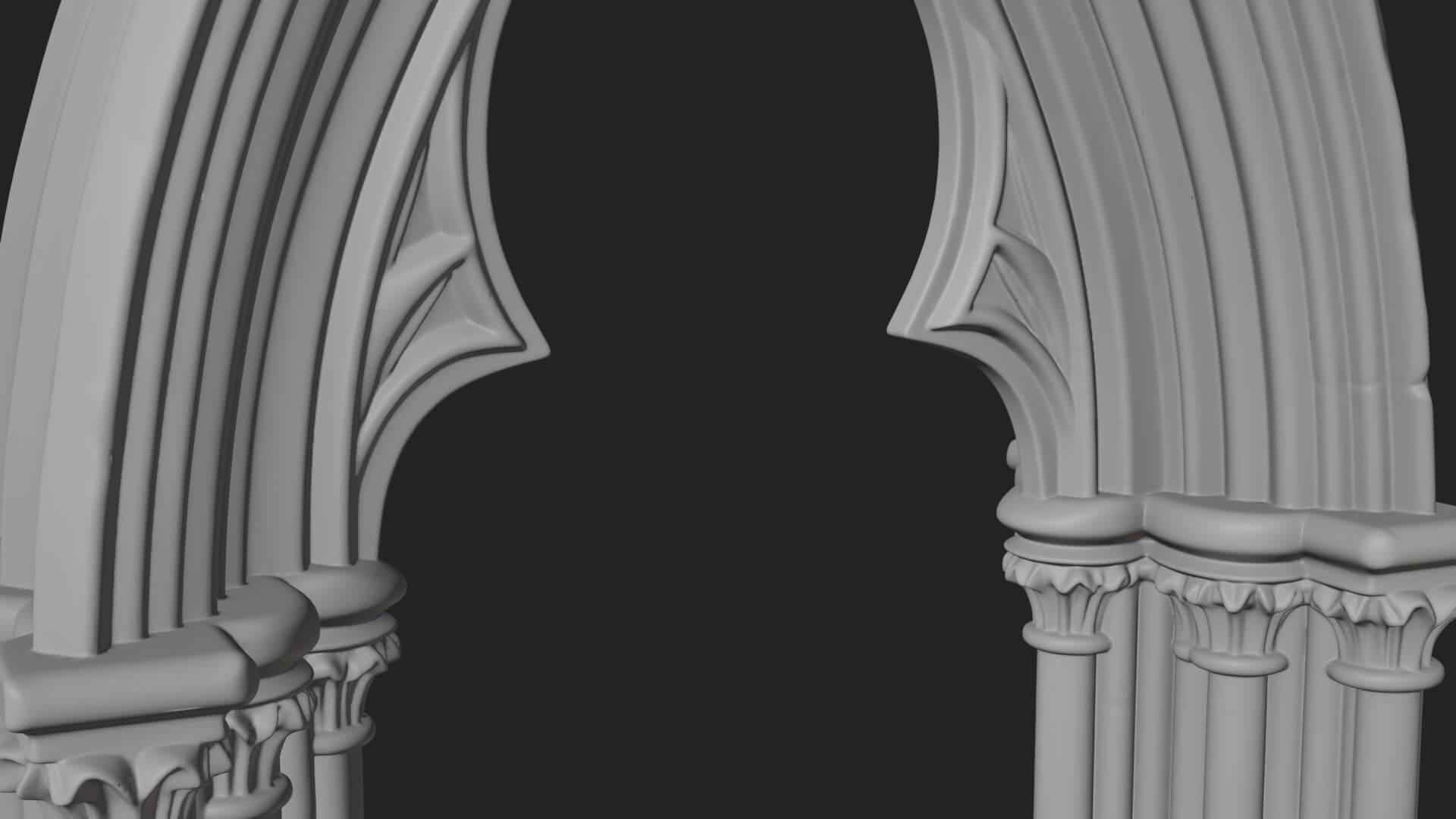 Gothic Arch Doorway Model Design 9 3D Print Model 3D Model