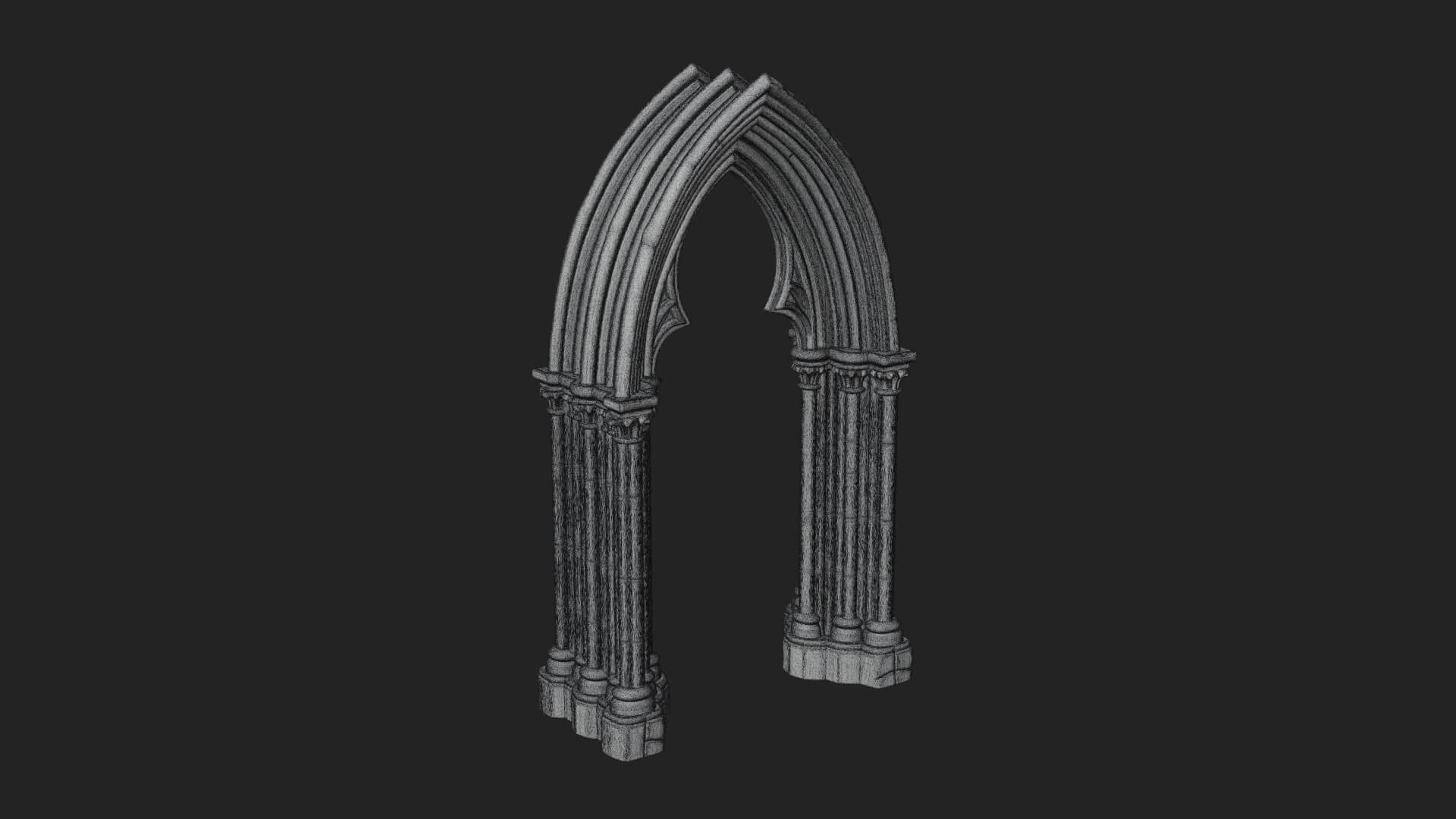Gothic Arch Doorway Model Design 9 3D Print Model 3D Model