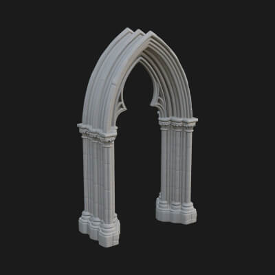 Gothic Arch Doorway Model Design 9 3D Print Model
