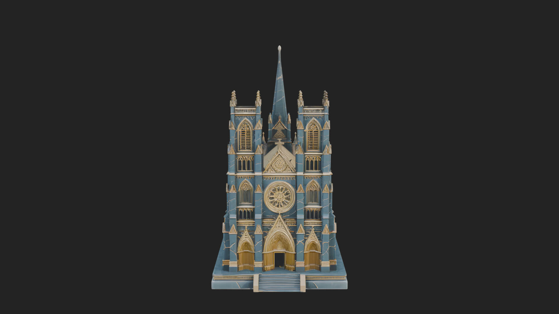 Gothic Cathedral Model Design 2 3D Print Model 3D Model