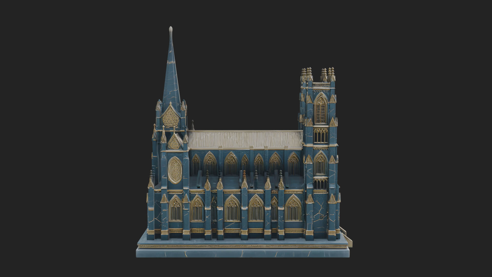 Gothic Cathedral Model Design 2 3D Print Model 3D Model