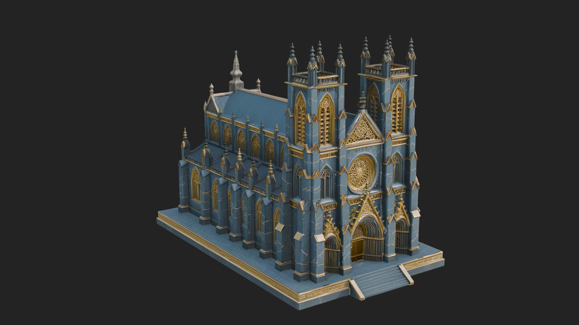 Gothic Cathedral Model Design 3 3D Print Model 3D Model