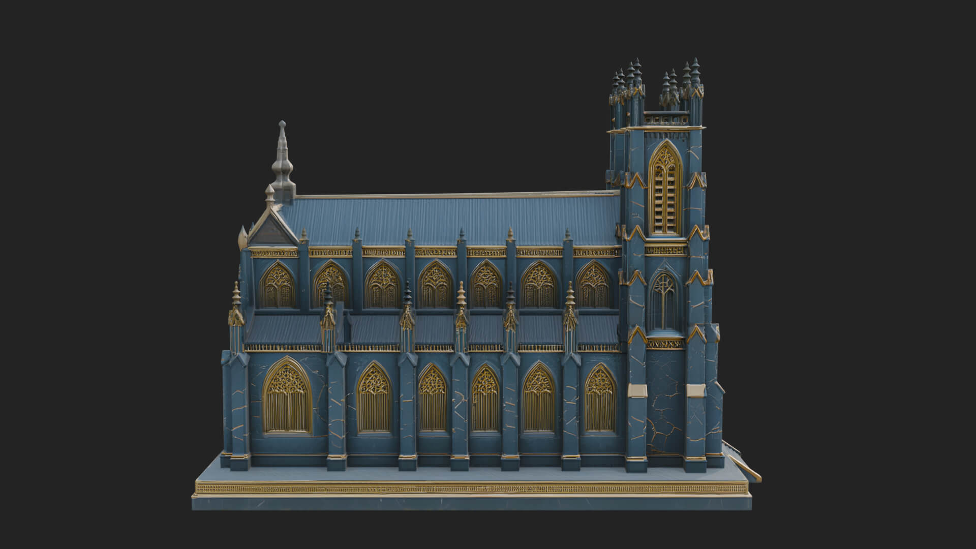 Gothic Cathedral Model Design 3 3D Print Model 3D Model