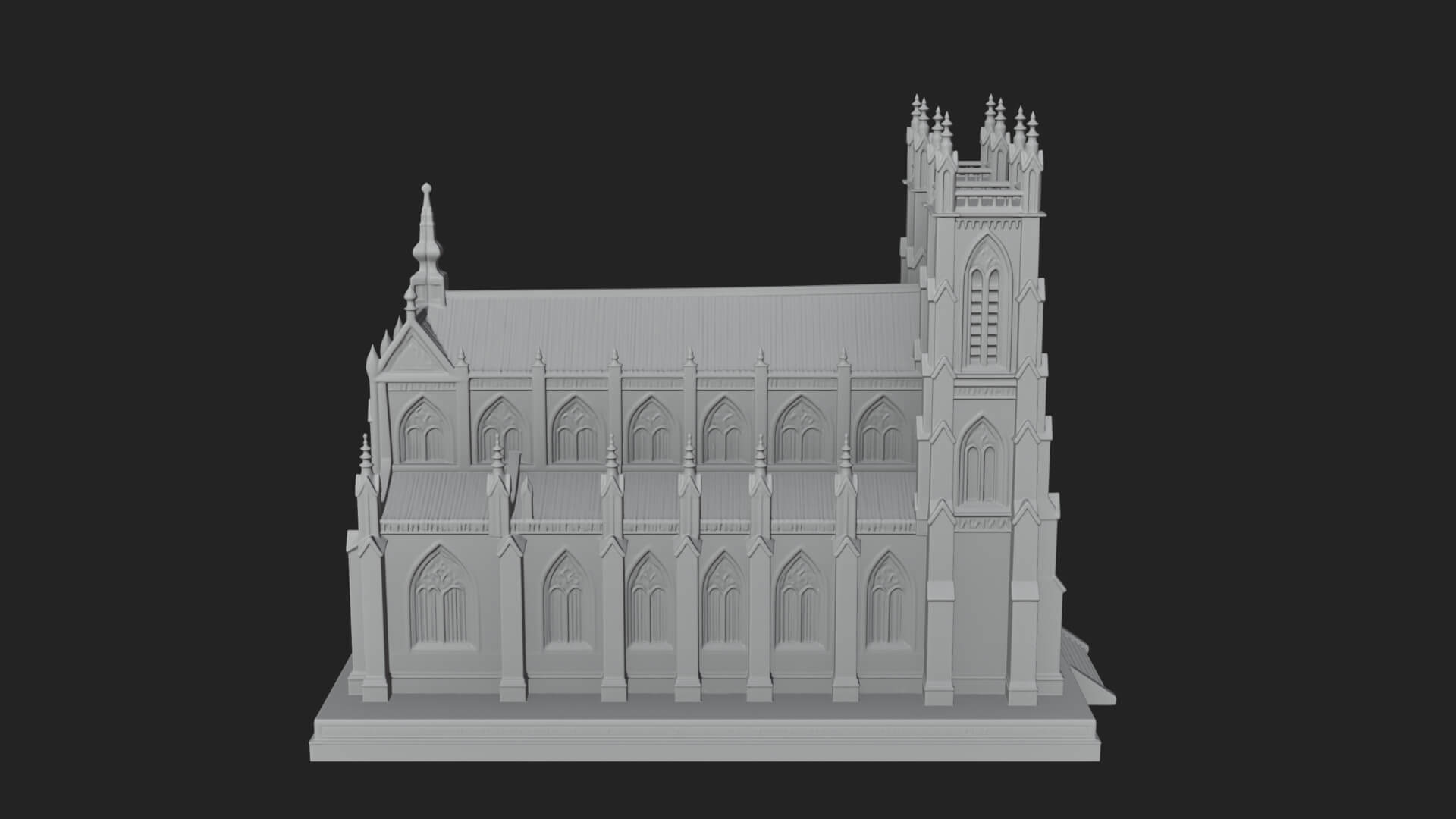 Gothic Cathedral Model Design 3 3D Print Model 3D Model
