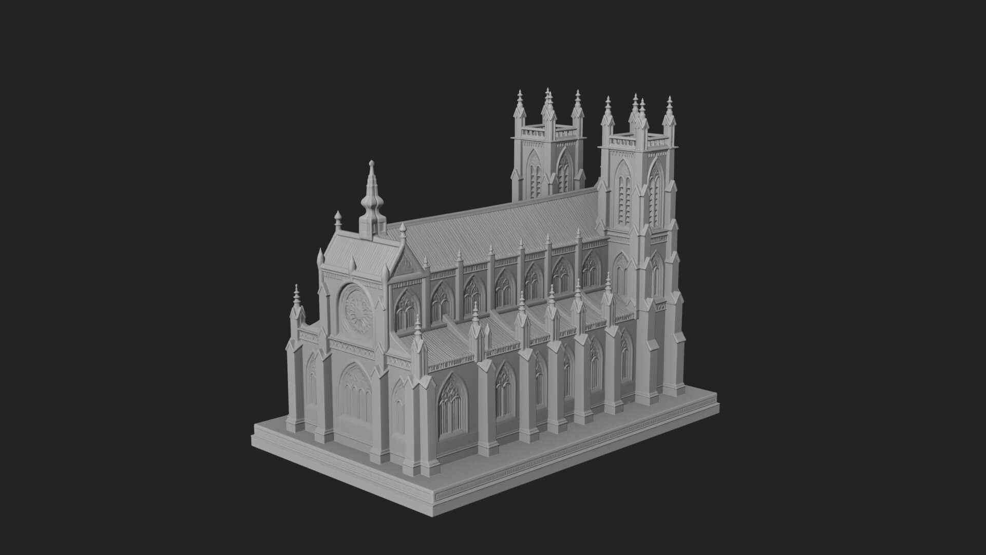 Gothic Cathedral Model Design 3 3D Print Model 3D Model