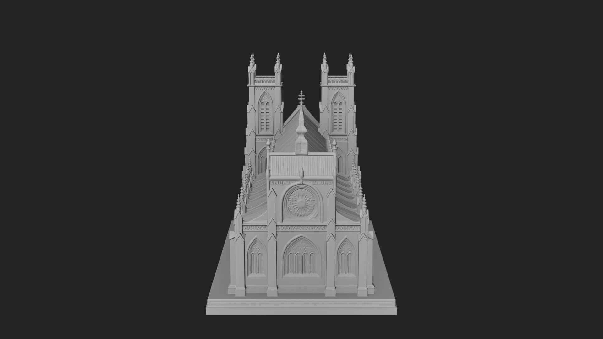 Gothic Cathedral Model Design 3 3D Print Model 3D Model