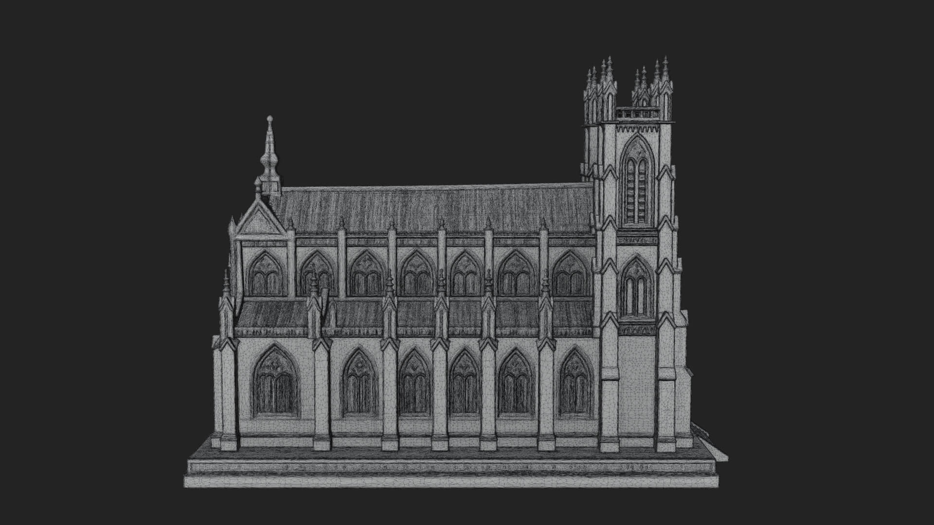 Gothic Cathedral Model Design 3 3D Print Model 3D Model