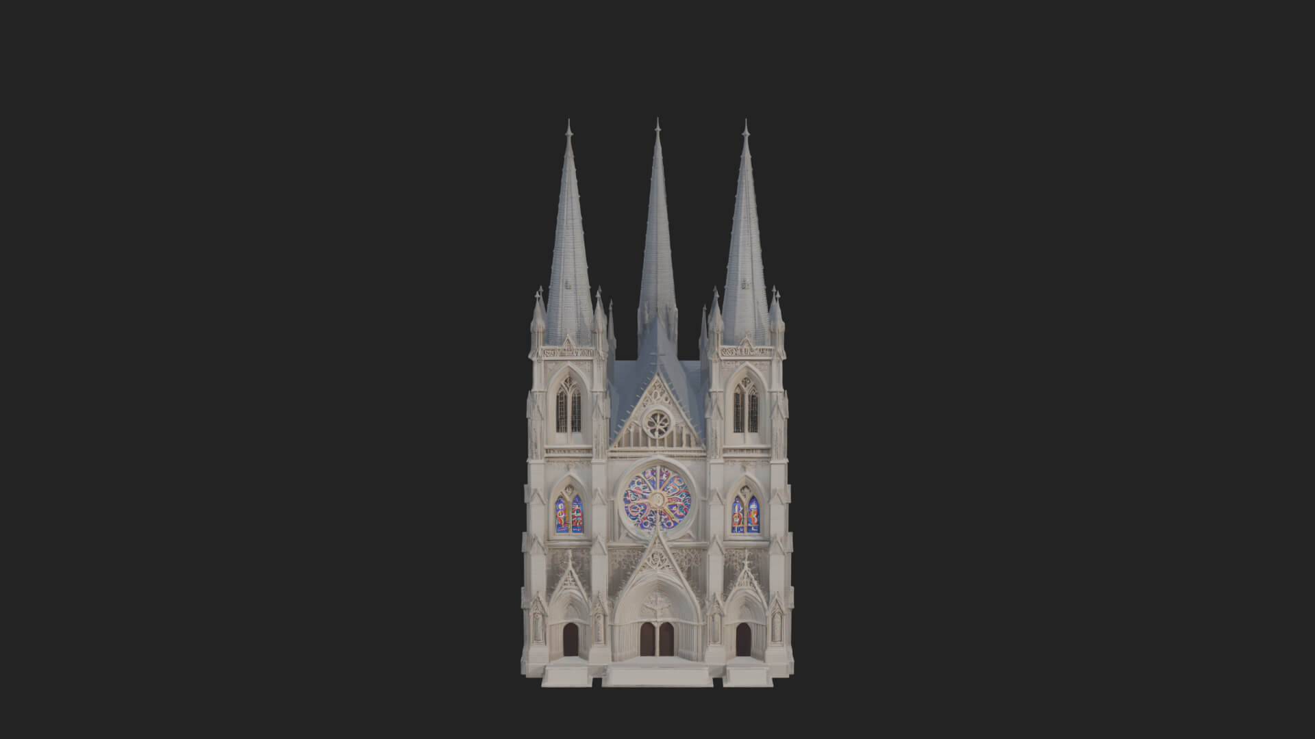 Gothic Cathedral Tower Model Design 10 3D Print Model 3D Model