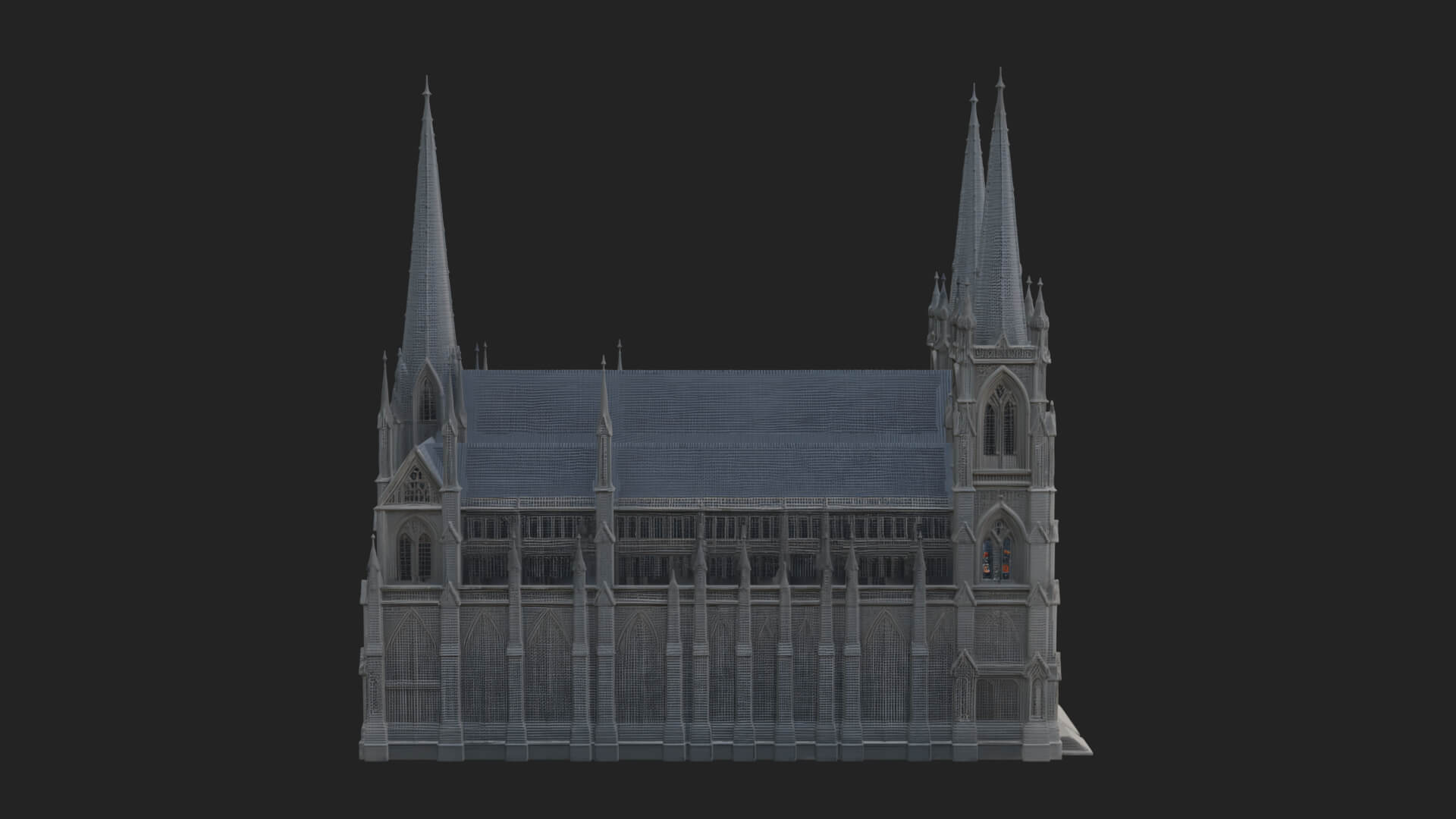 Gothic Cathedral Tower Model Design 10 3D Print Model 3D Model