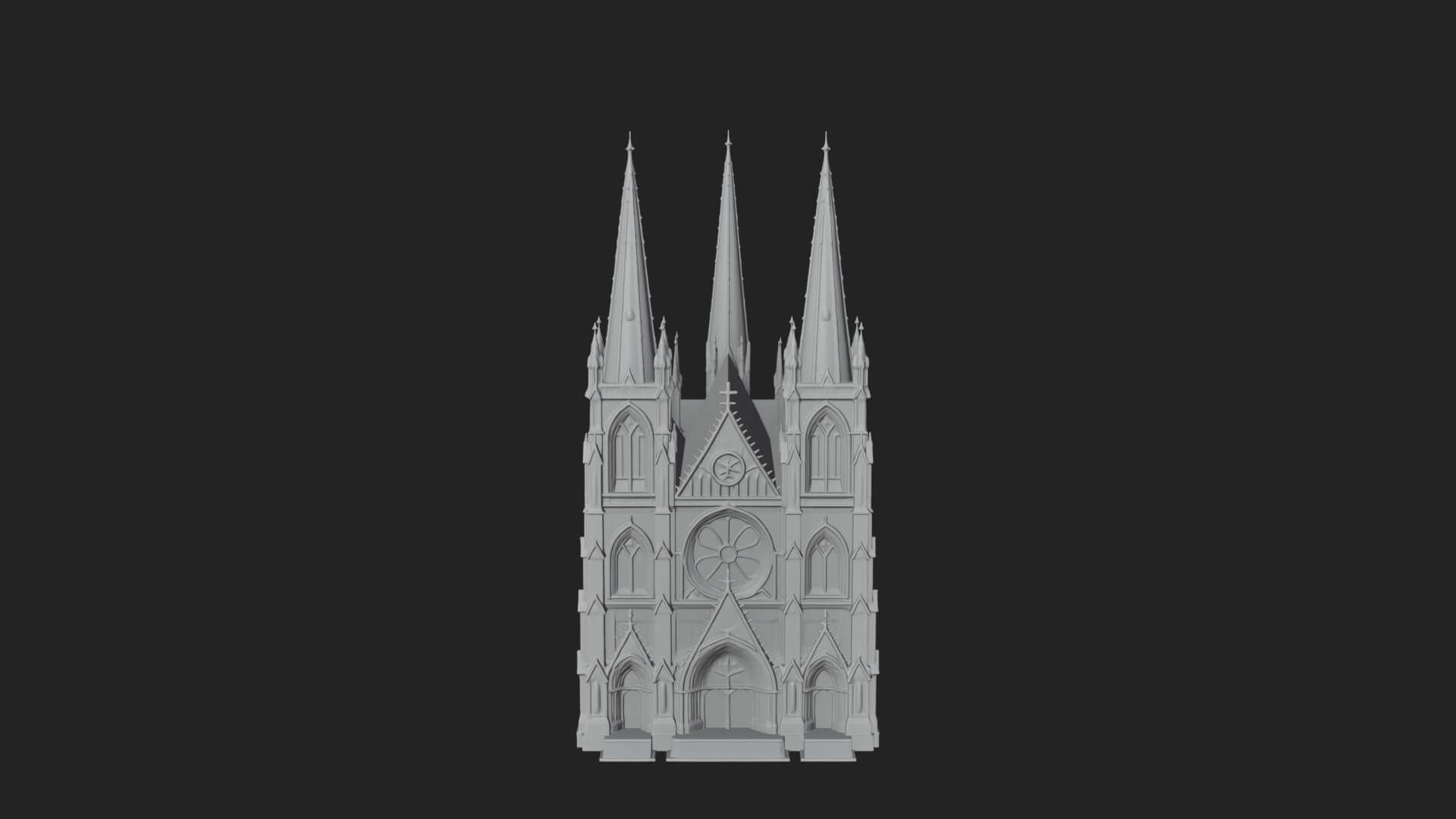 Gothic Cathedral Tower Model Design 10 3D Print Model 3D Model