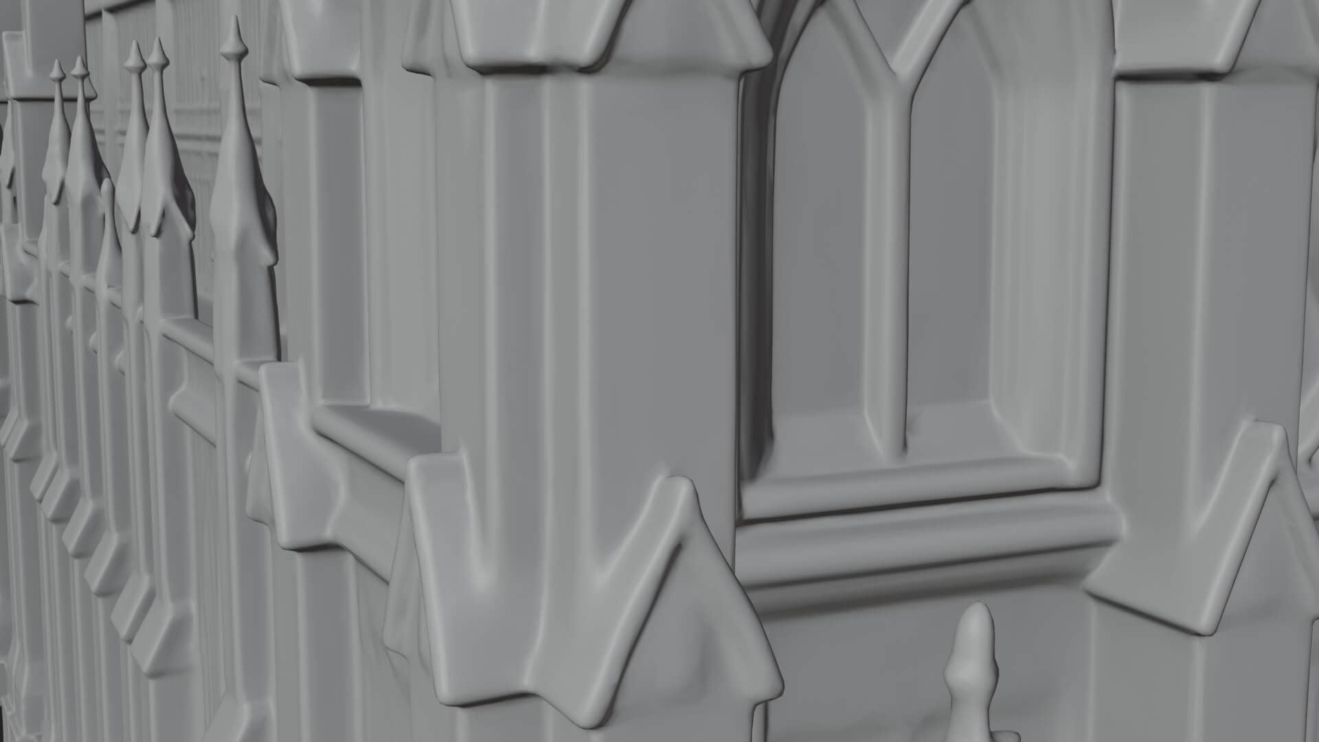 Gothic Cathedral Tower Model Design 10 3D Print Model 3D Model