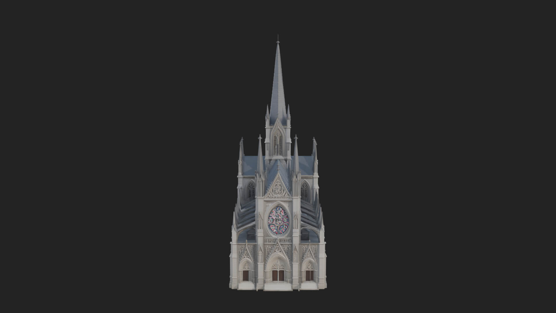 Gothic Cathedral Tower Model Design 11 3D Print Model 3D Model