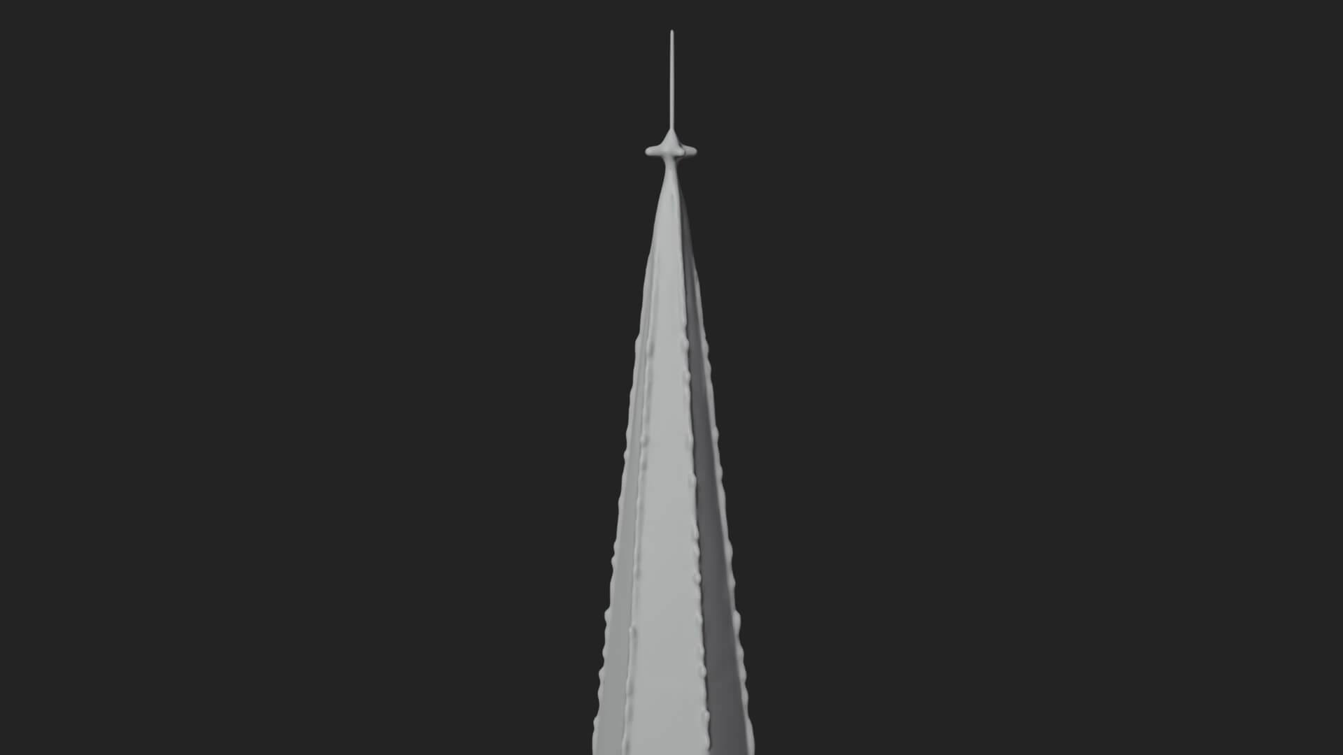 Gothic Cathedral Tower Model Design 11 3D Print Model 3D Model