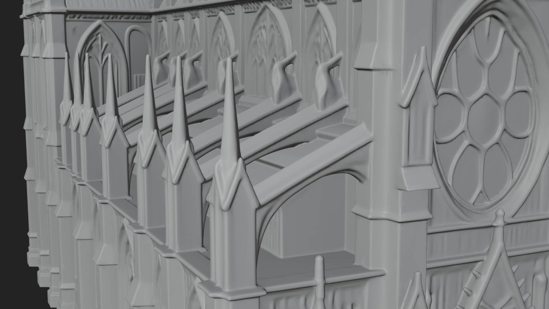 Gothic Cathedral Tower Model Design 11 3D Print Model 3D Model