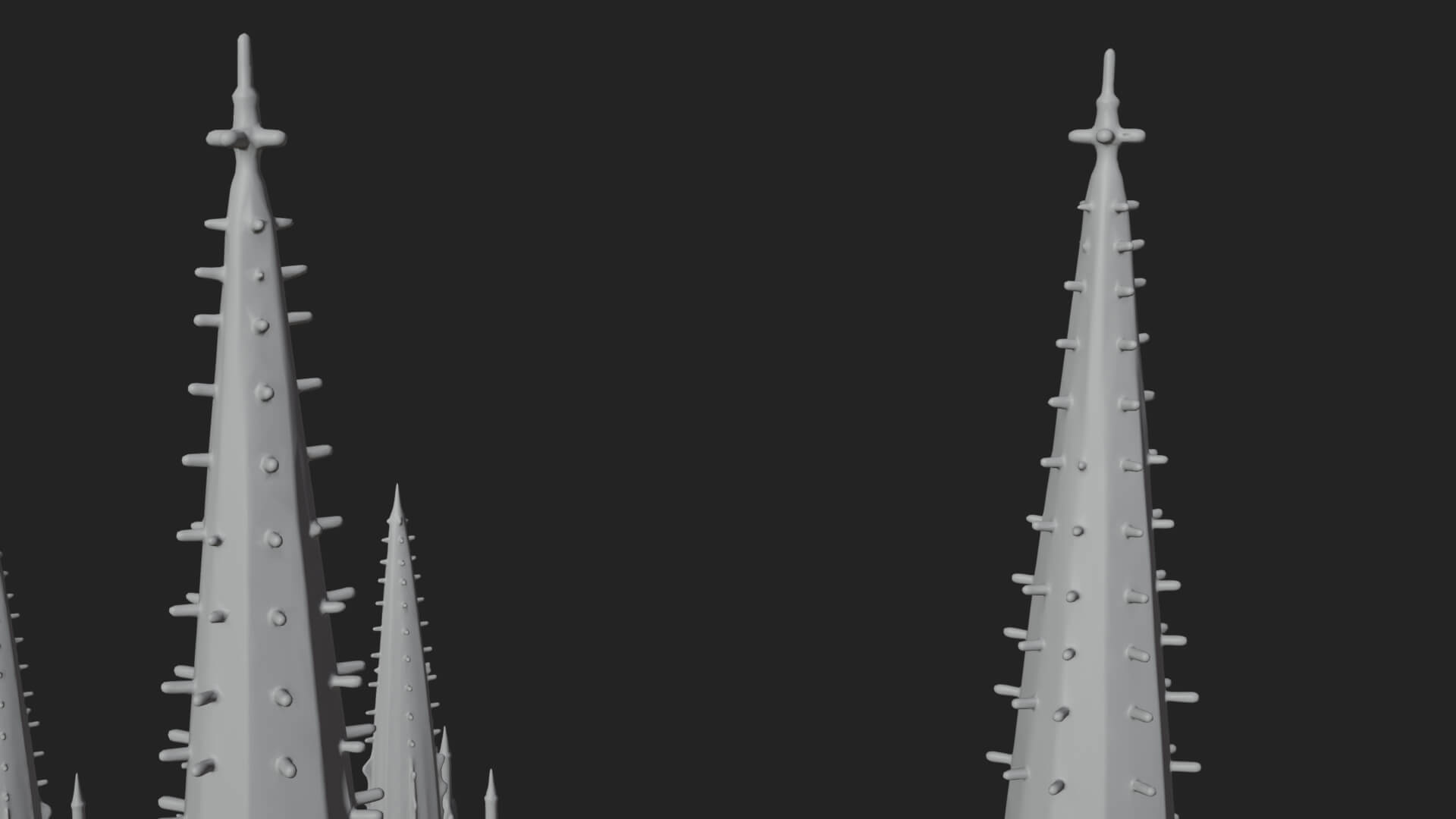 Gothic Cathedral Tower Model Design 5 3D Print Model 3D Model