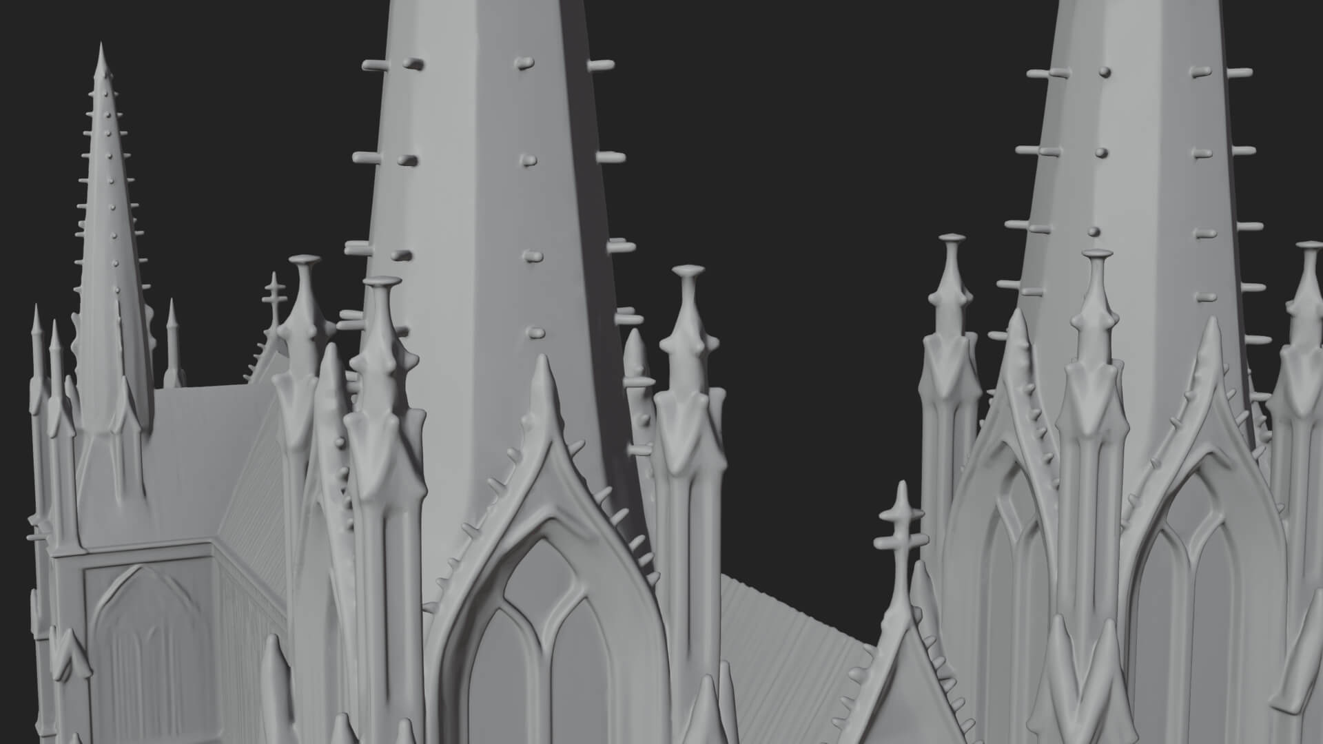 Gothic Cathedral Tower Model Design 5 3D Print Model 3D Model