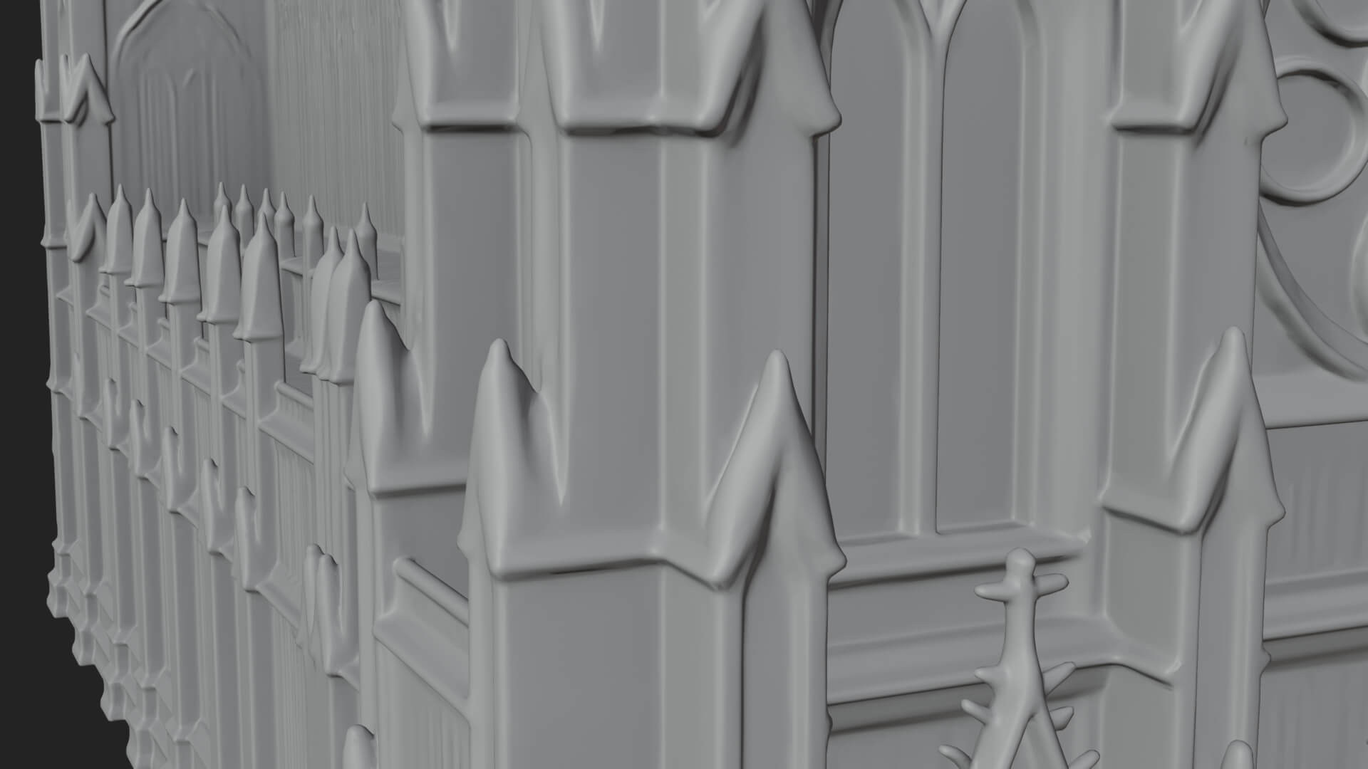 Gothic Cathedral Tower Model Design 5 3D Print Model 3D Model