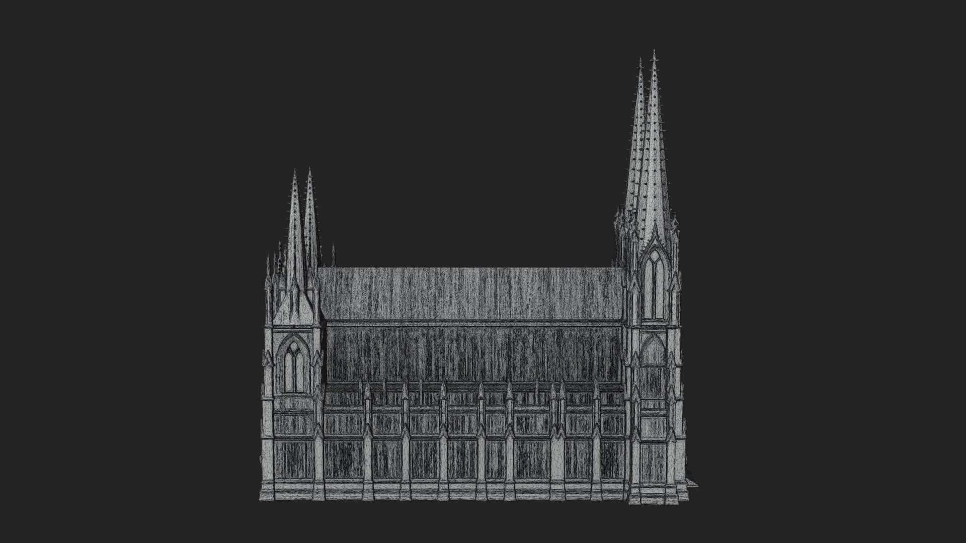 Gothic Cathedral Tower Model Design 5 3D Print Model 3D Model