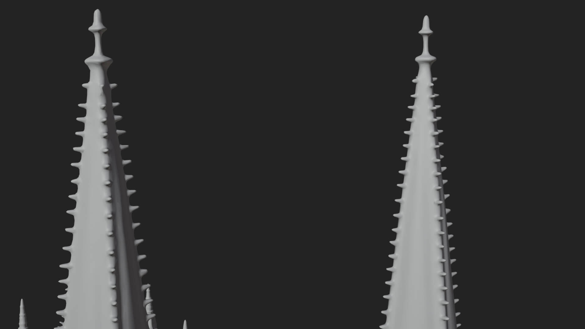 Gothic Cathedral Tower Model Design 7 3D Print Model 3D Model