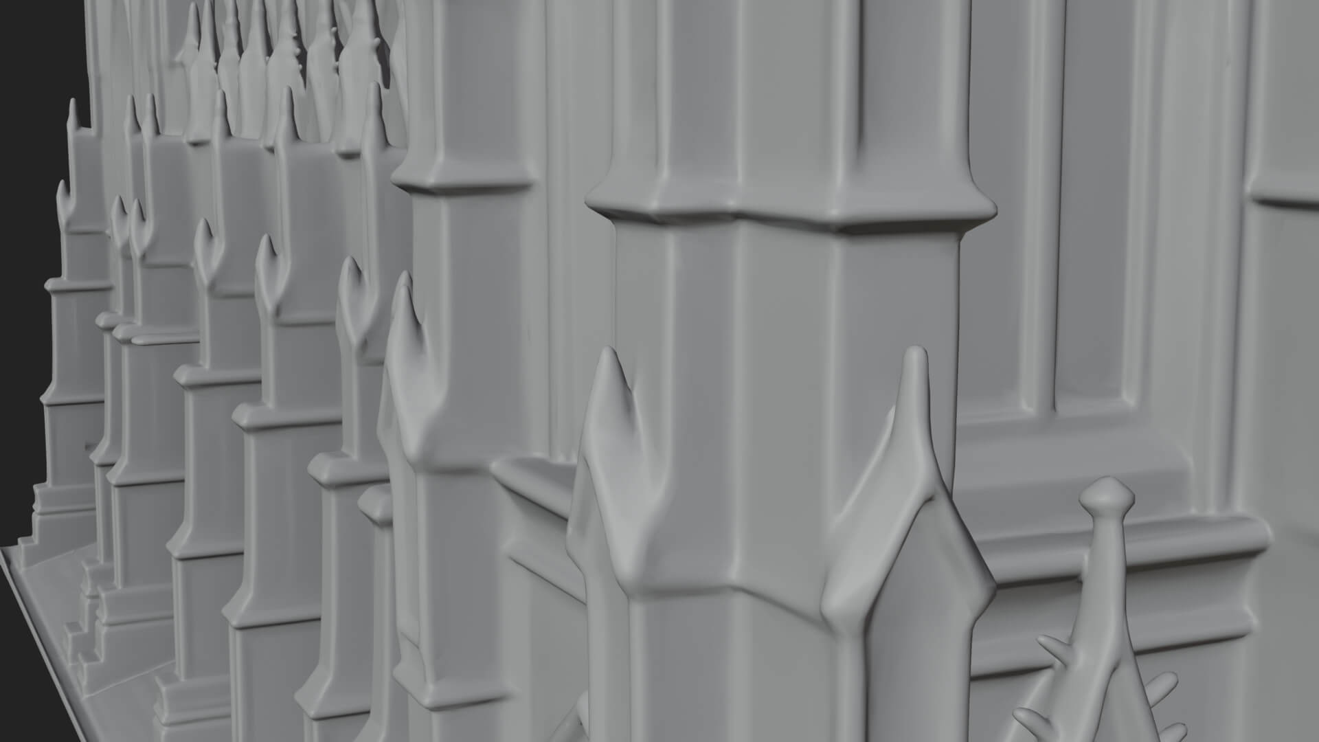 Gothic Cathedral Tower Model Design 7 3D Print Model 3D Model