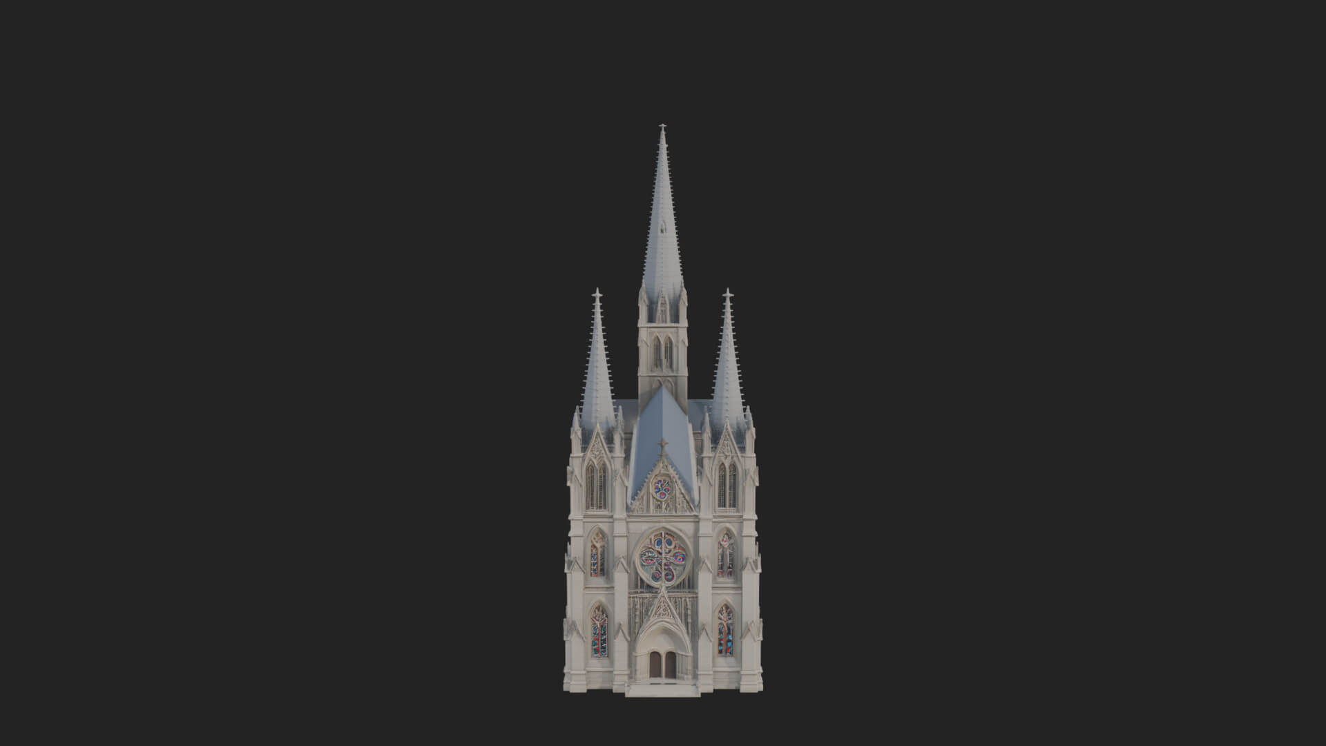 Gothic Cathedral Tower Model Design 8 3D Print Model 3D Model