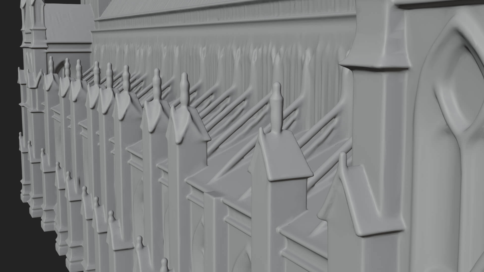 Gothic Cathedral Tower Model Design 8 3D Print Model 3D Model