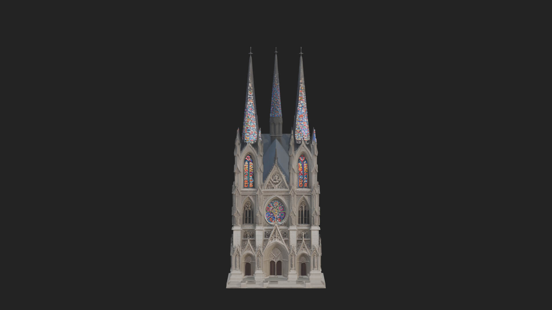 Gothic Cathedral Tower Model Design 9 3D Print Model 3D Model