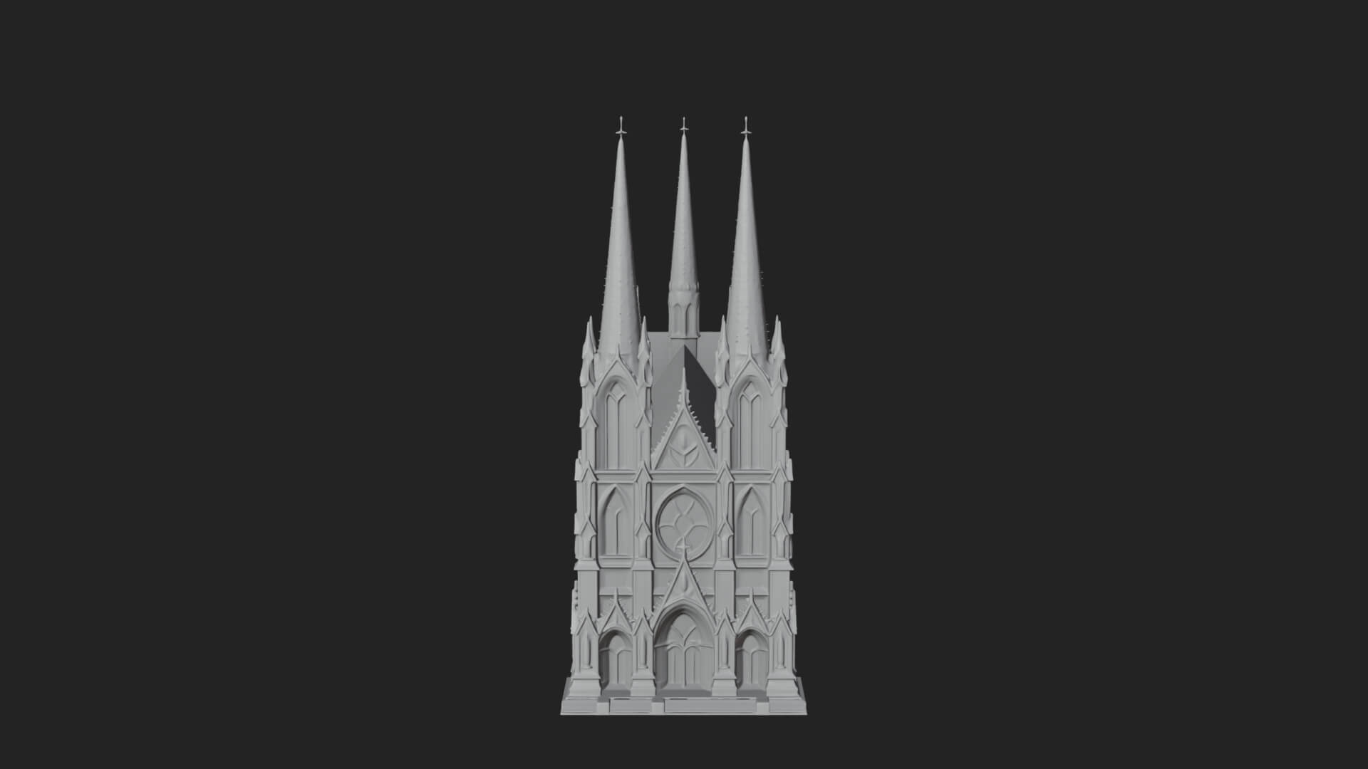Gothic Cathedral Tower Model Design 9 3D Print Model 3D Model