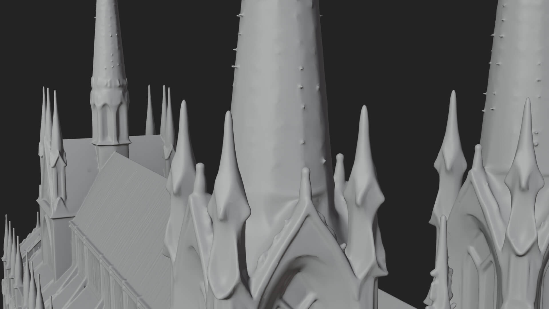 Gothic Cathedral Tower Model Design 9 3D Print Model 3D Model