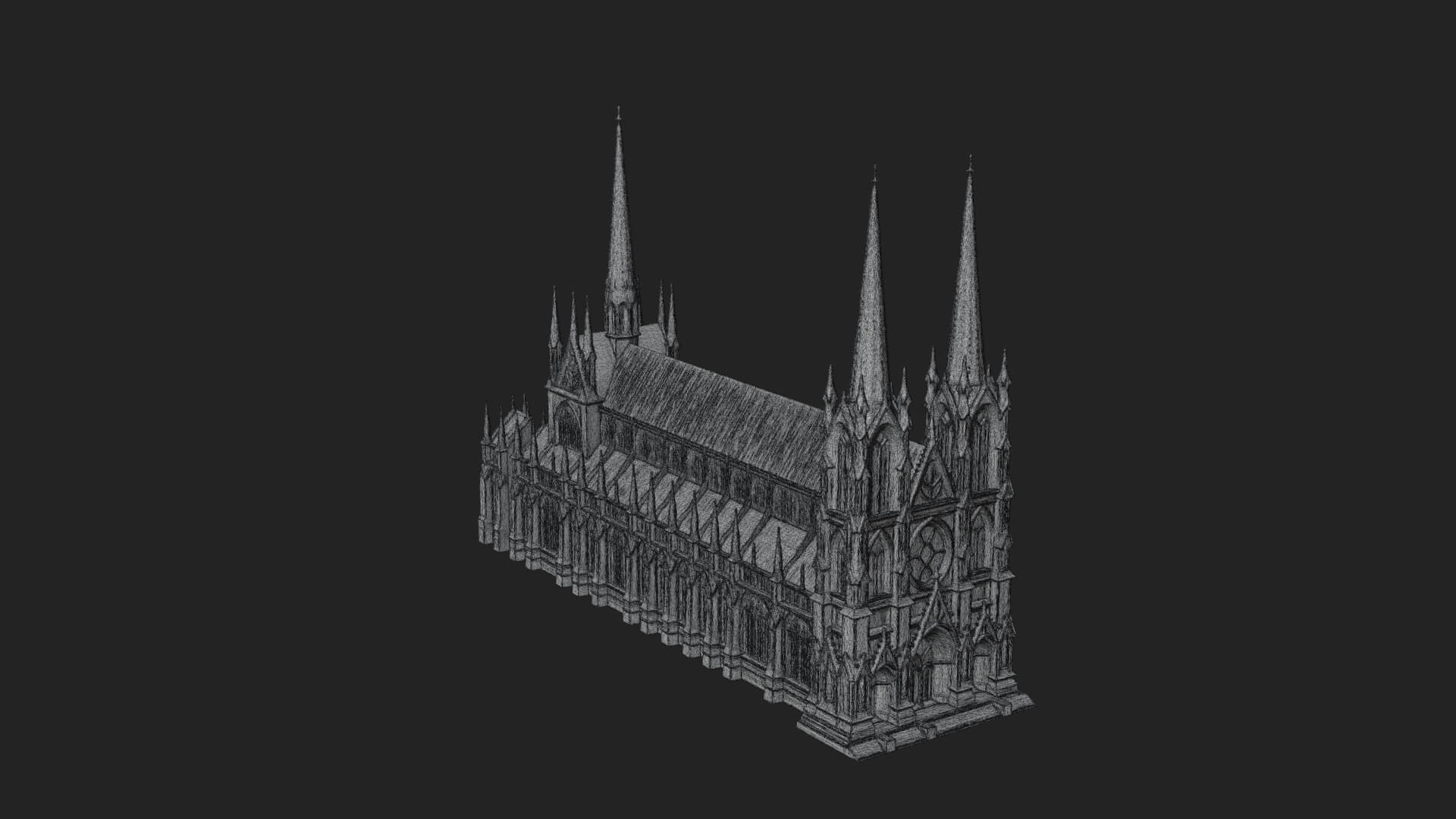 Gothic Cathedral Tower Model Design 9 3D Print Model 3D Model
