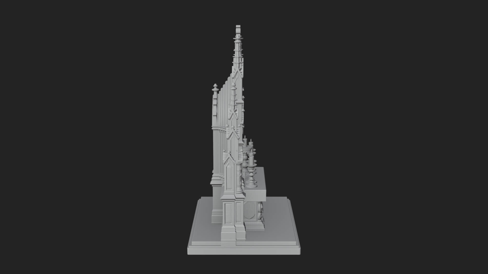 Gothic Church Altar Model Design 1 3D Print Model 3D Model