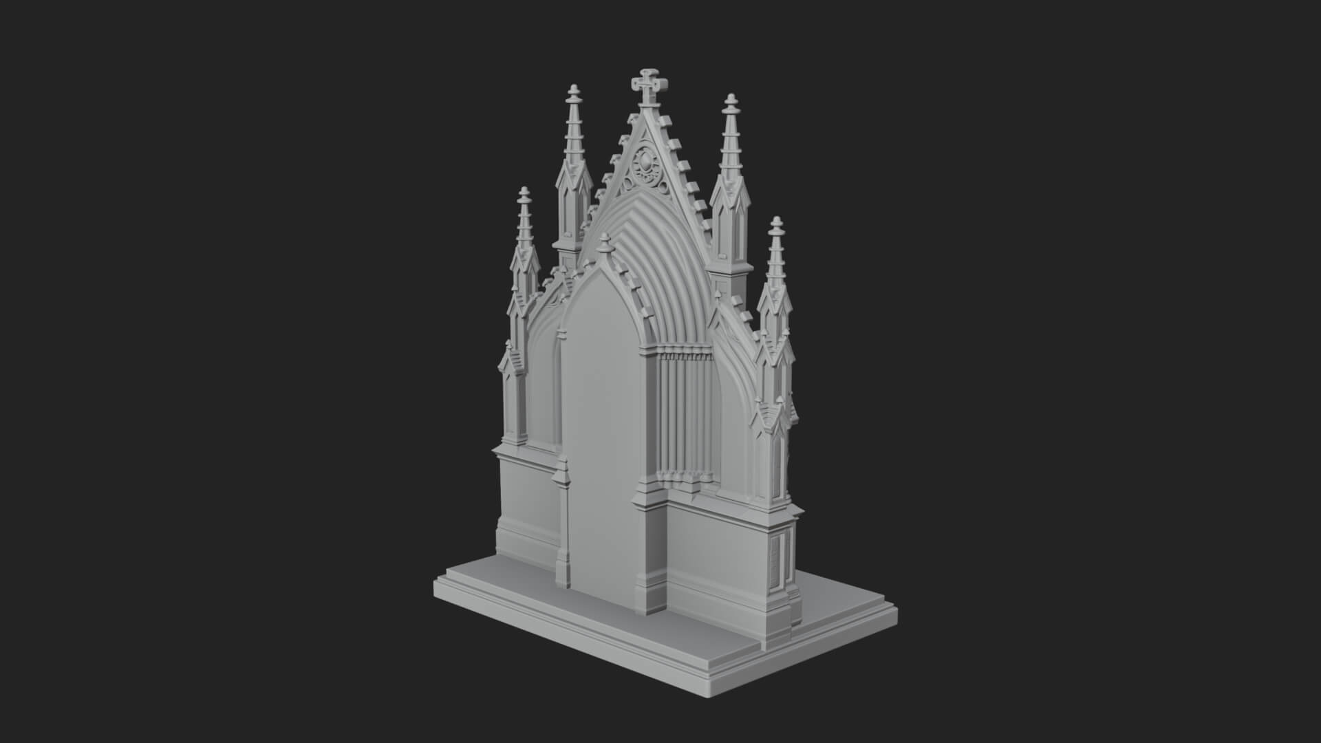 Gothic Church Altar Model Design 1 3D Print Model 3D Model