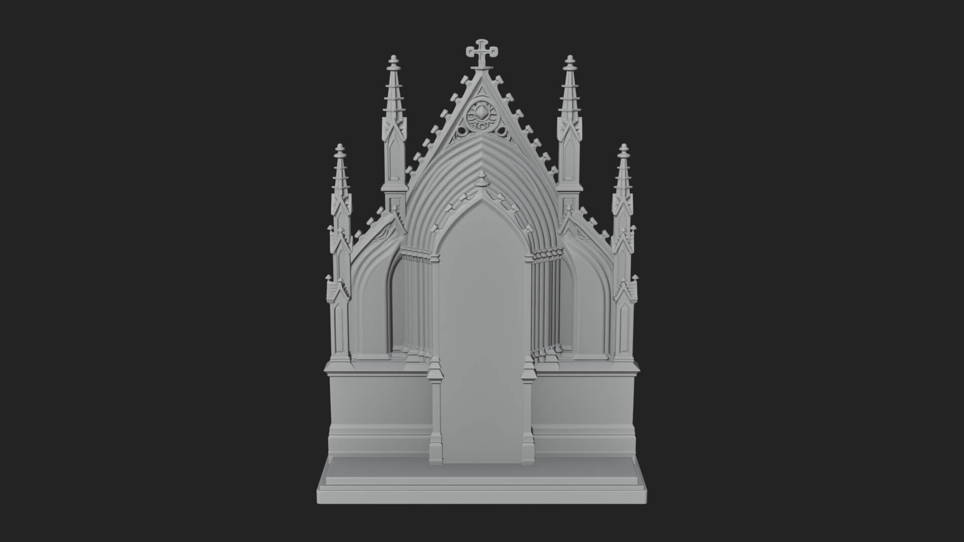 Gothic Church Altar Model Design 1 3D Print Model 3D Model