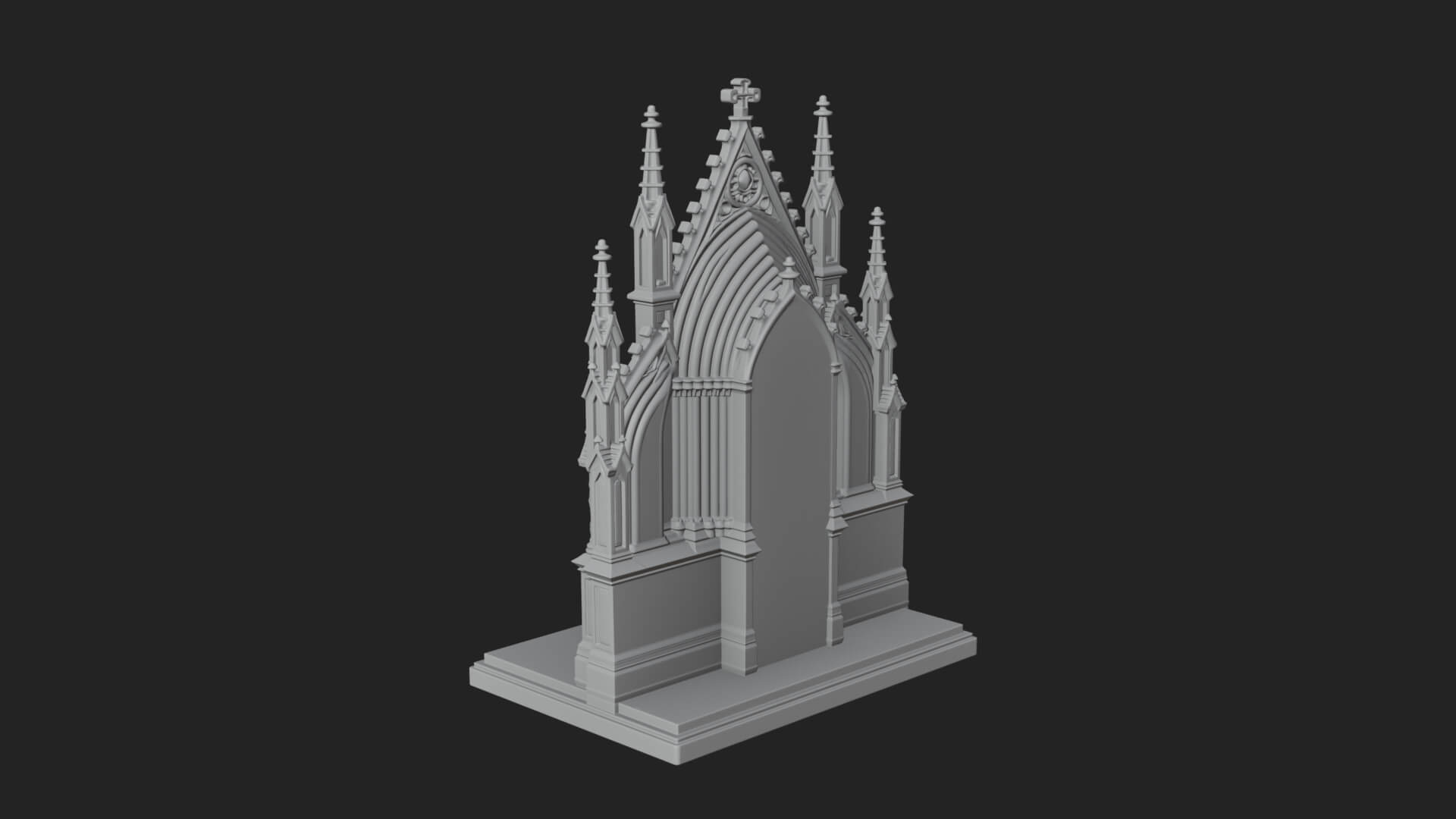 Gothic Church Altar Model Design 1 3D Print Model 3D Model