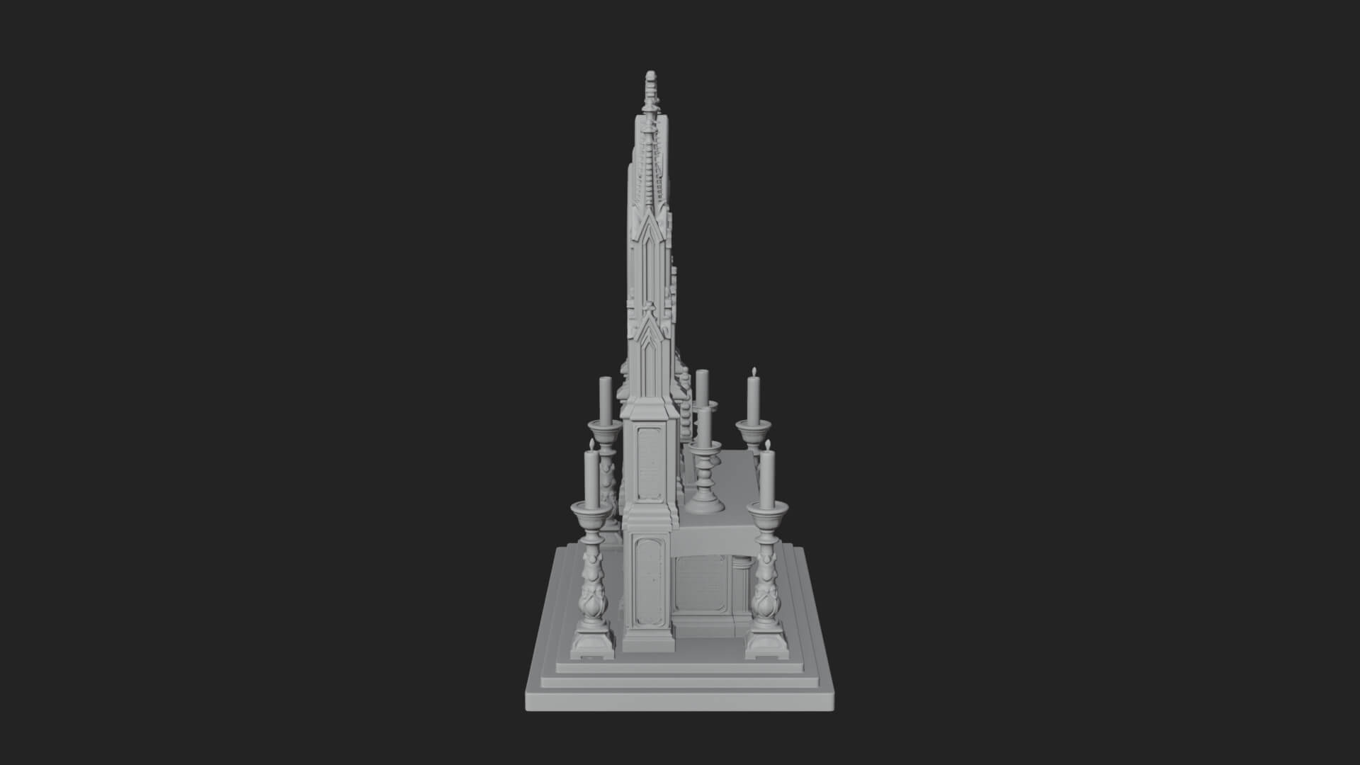 Gothic Church Altar Model Design 3 3D Print Model 3D Model