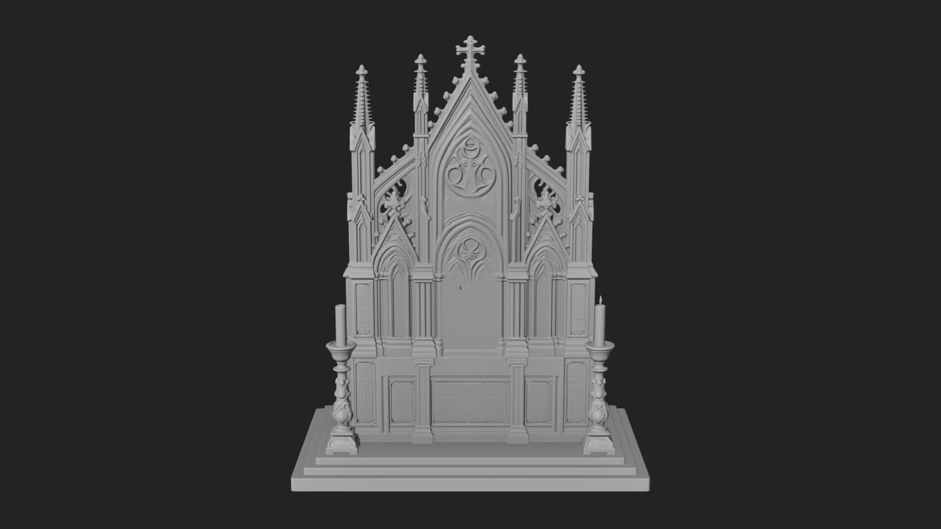Gothic Church Altar Model Design 3 3D Print Model 3D Model