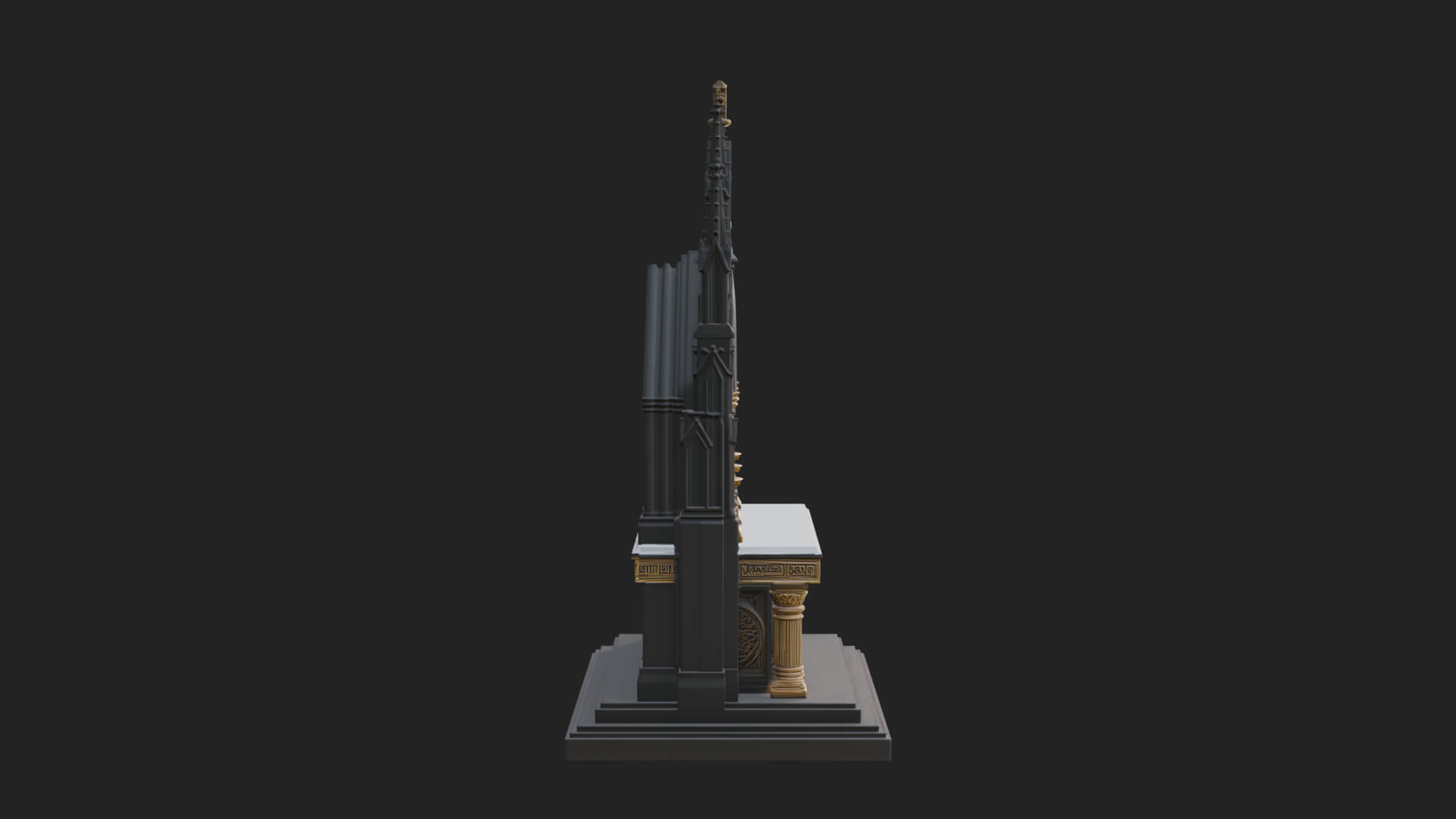 Gothic Church Altar Model Design 4 3D Print Model 3D Model