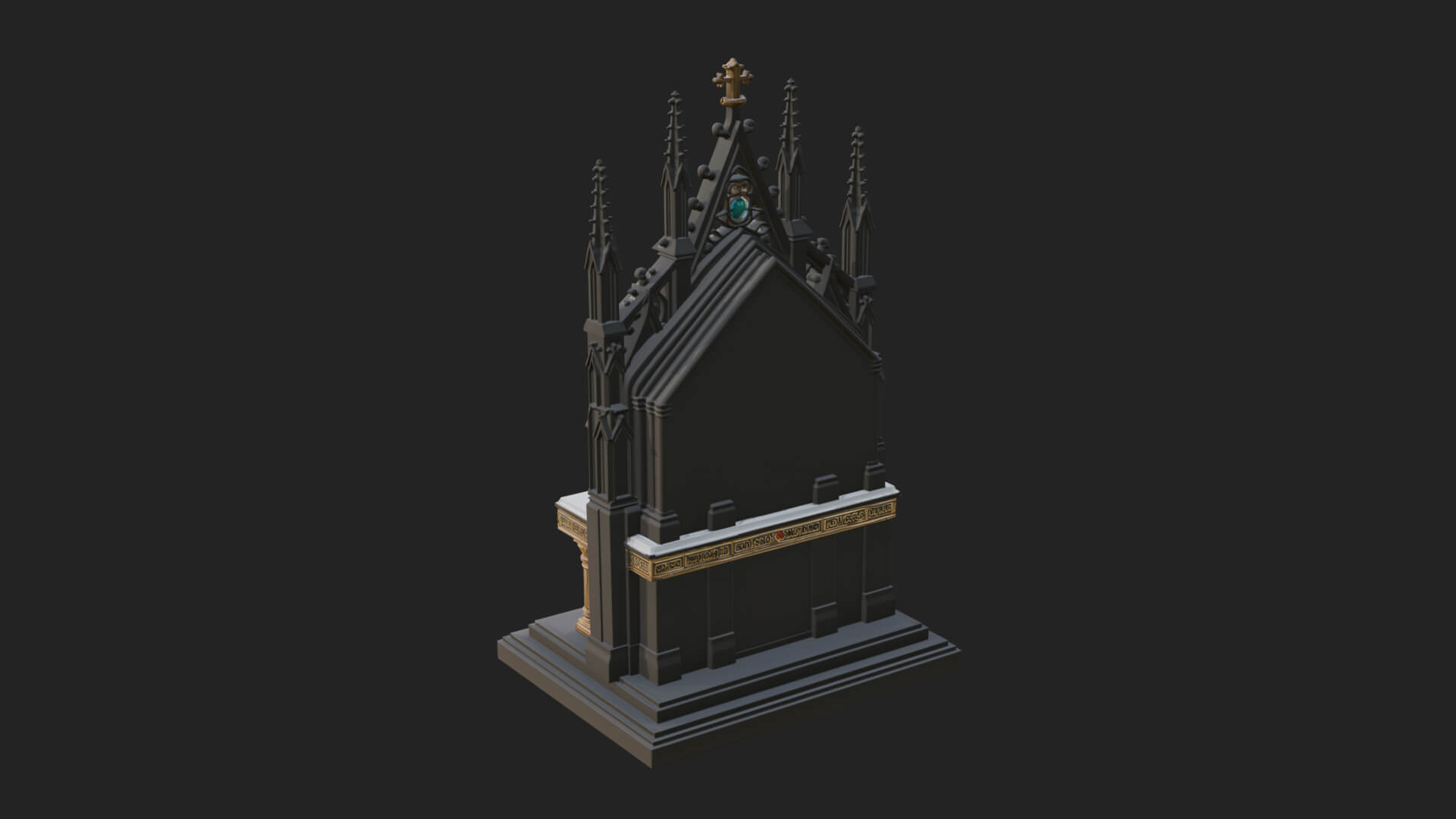 Gothic Church Altar Model Design 4 3D Print Model 3D Model