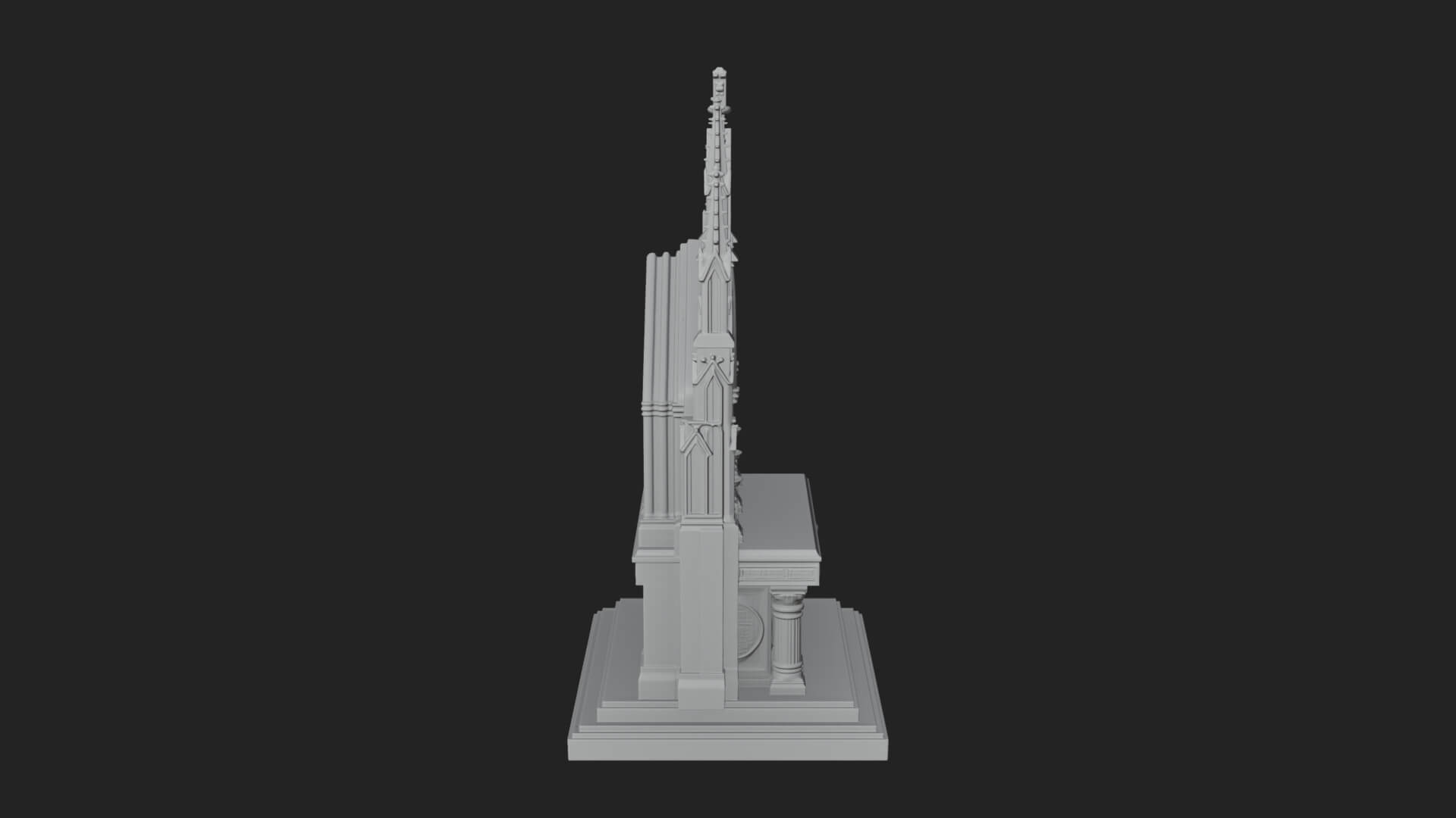 Gothic Church Altar Model Design 4 3D Print Model 3D Model