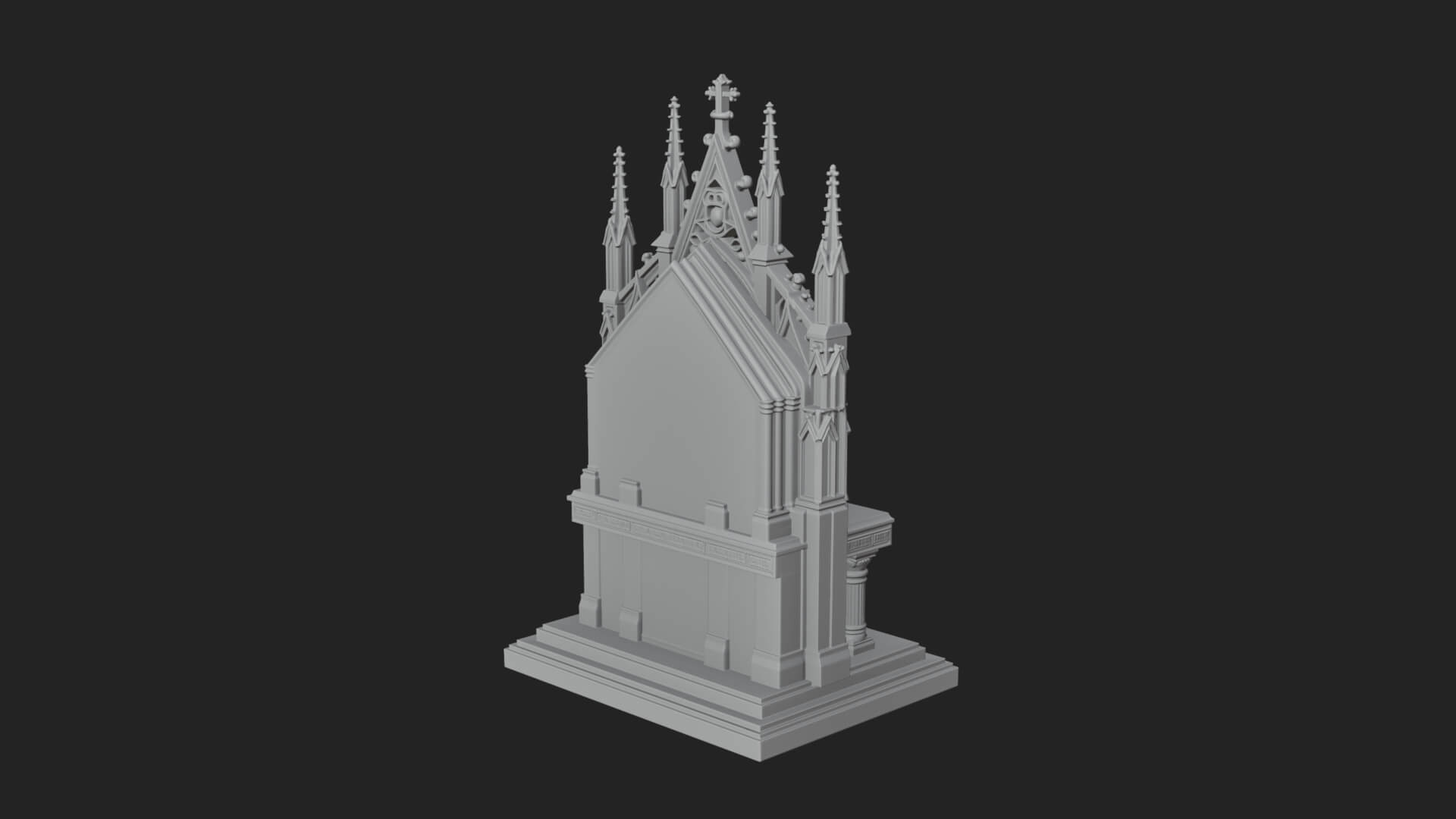 Gothic Church Altar Model Design 4 3D Print Model 3D Model