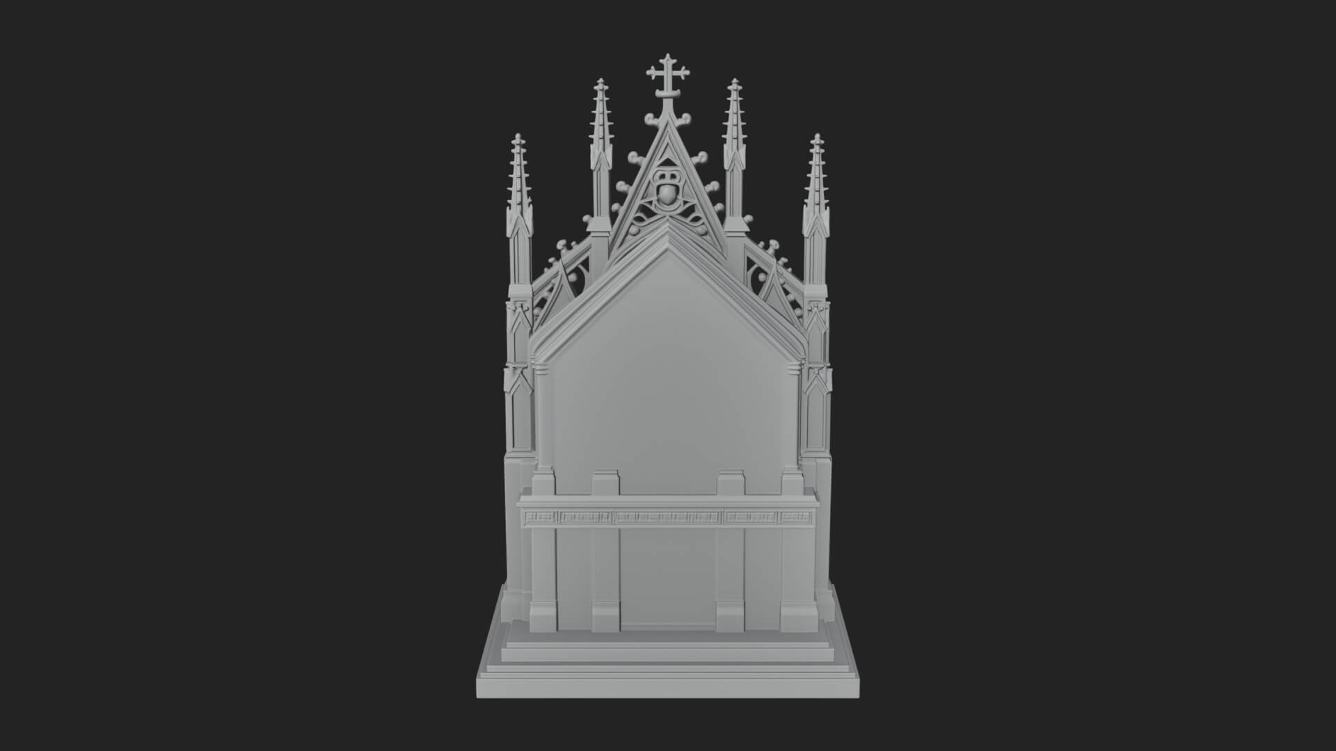 Gothic Church Altar Model Design 4 3D Print Model 3D Model