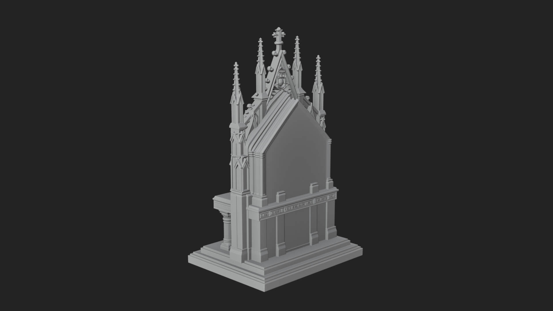 Gothic Church Altar Model Design 4 3D Print Model 3D Model